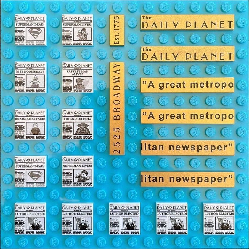 LEGO Daily Planet Tile: "A Great Metropolitan Newspaper!"