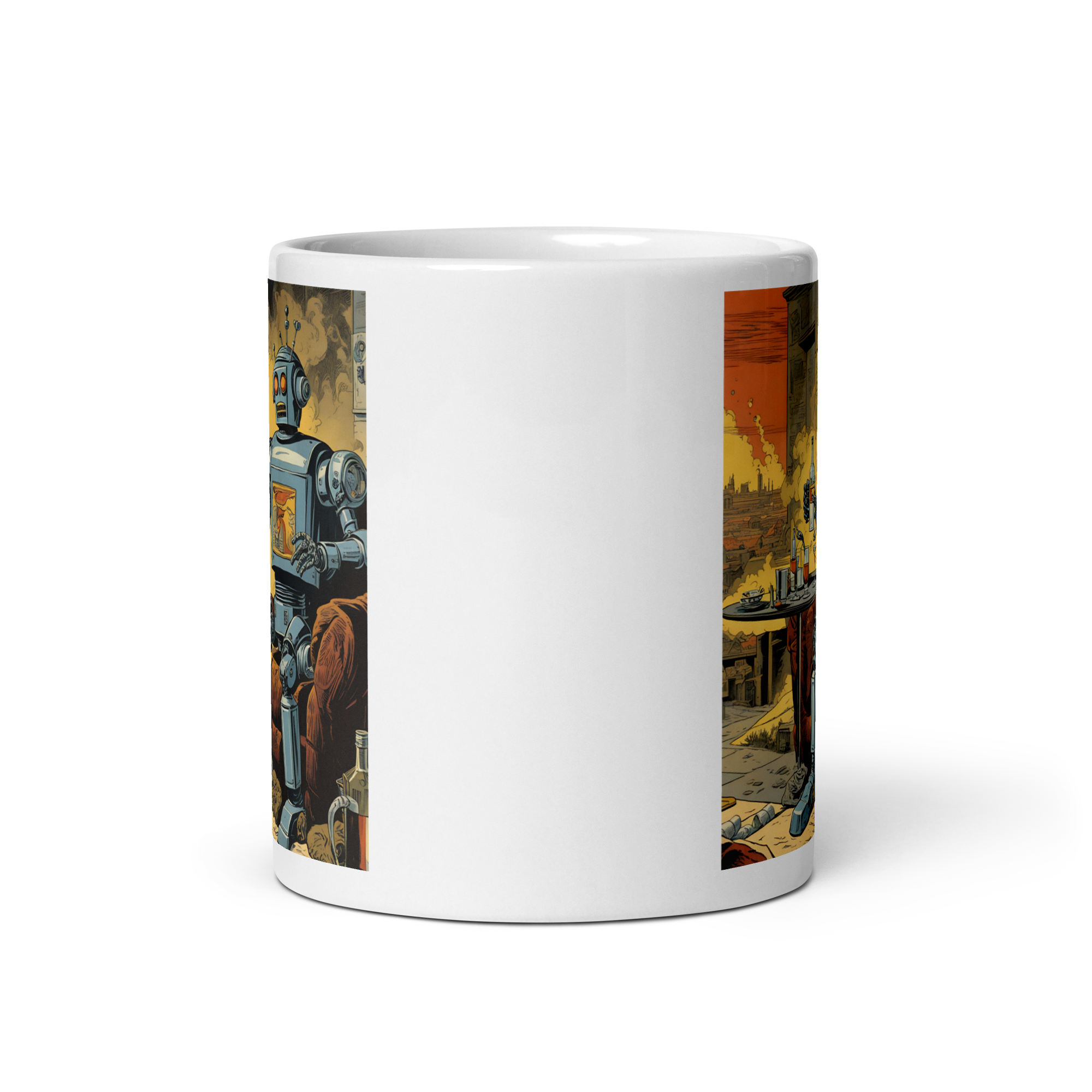 Apocalyptic Robot White Mug