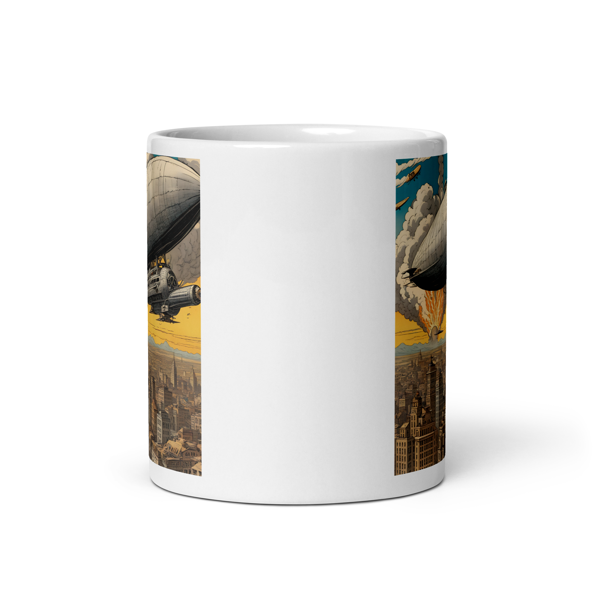 Airships Overhead White Mug