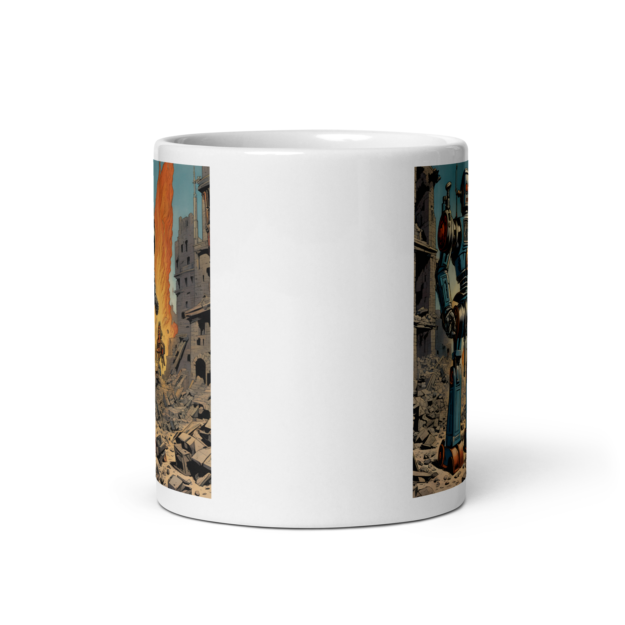 Destruct-O-Bot White Glossy Mug