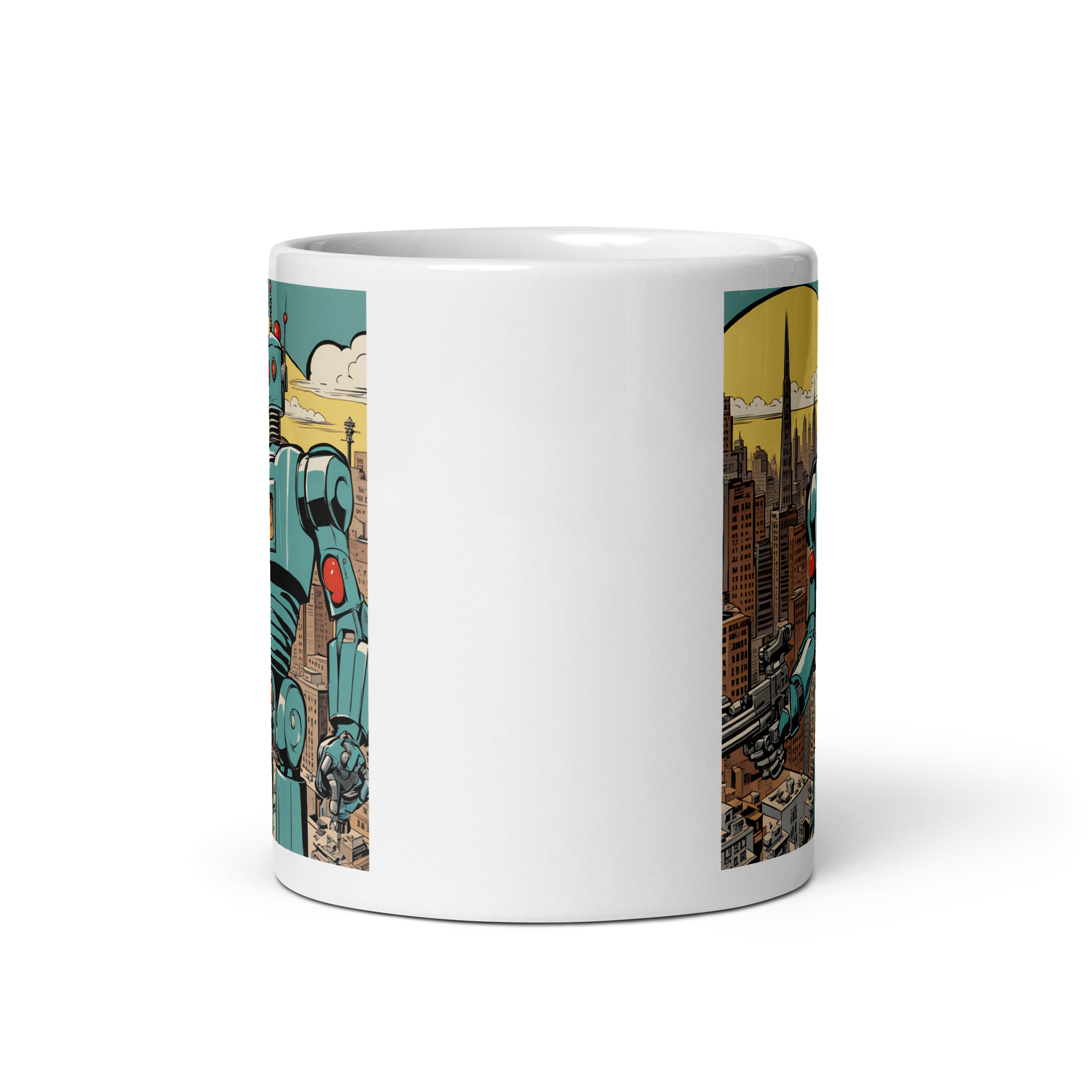 More Kill-Bots White Glossy Mug