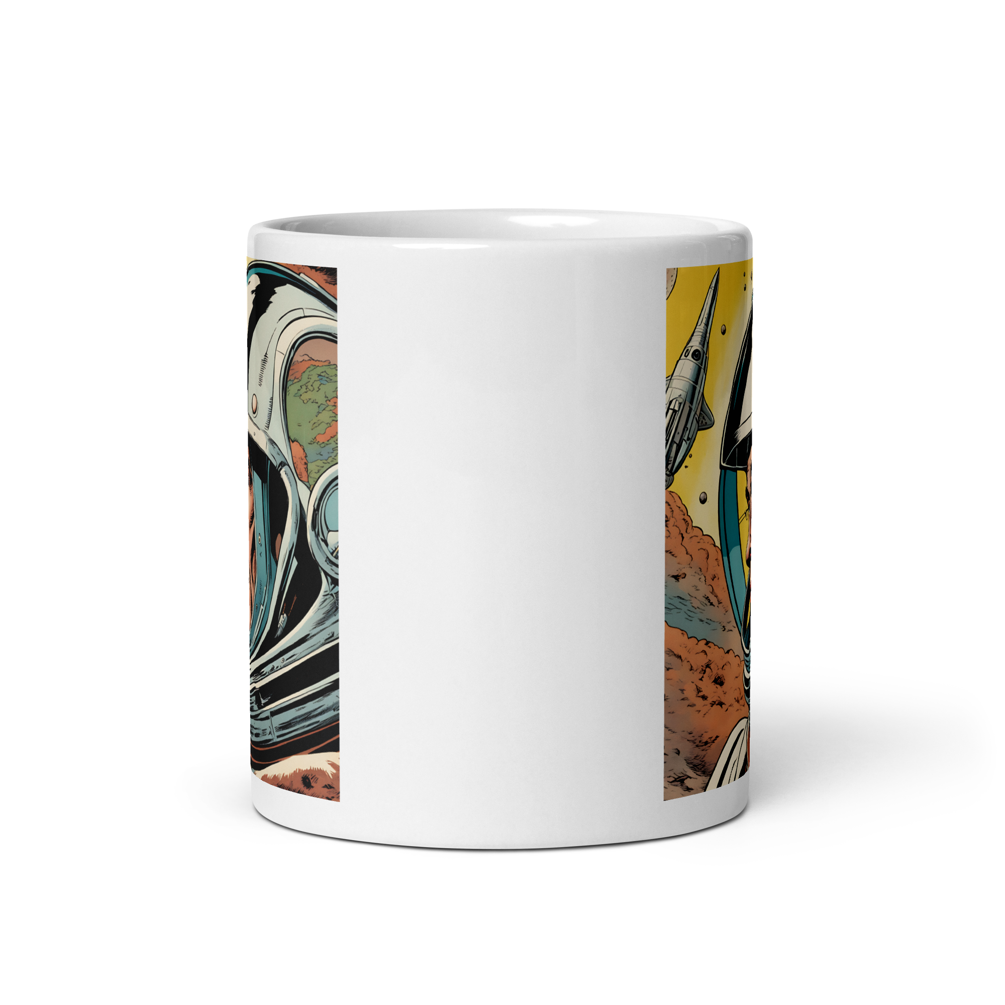 Per Aspera Ad Astra White Glossy Mug