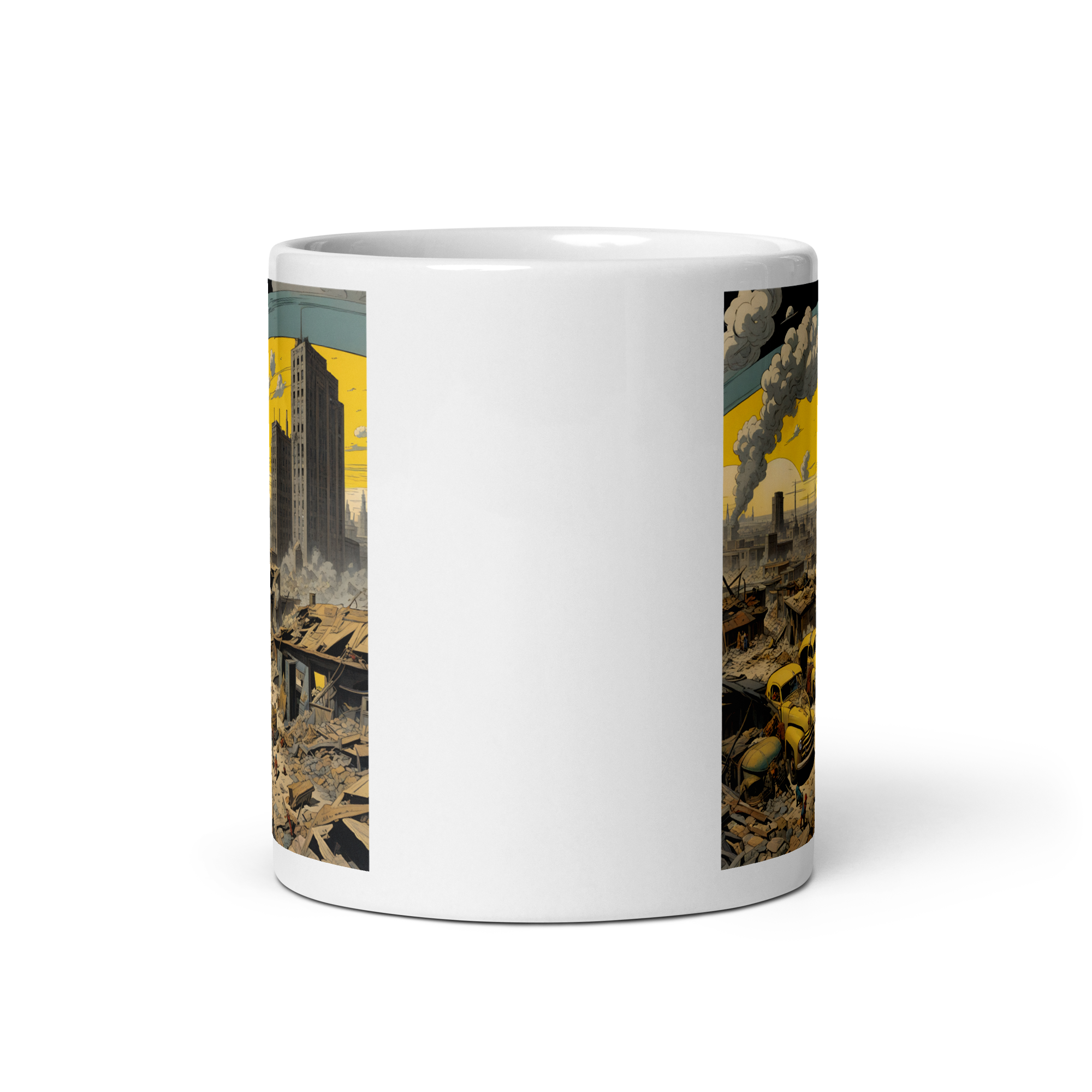 Atomick Attack White Glossy Mug