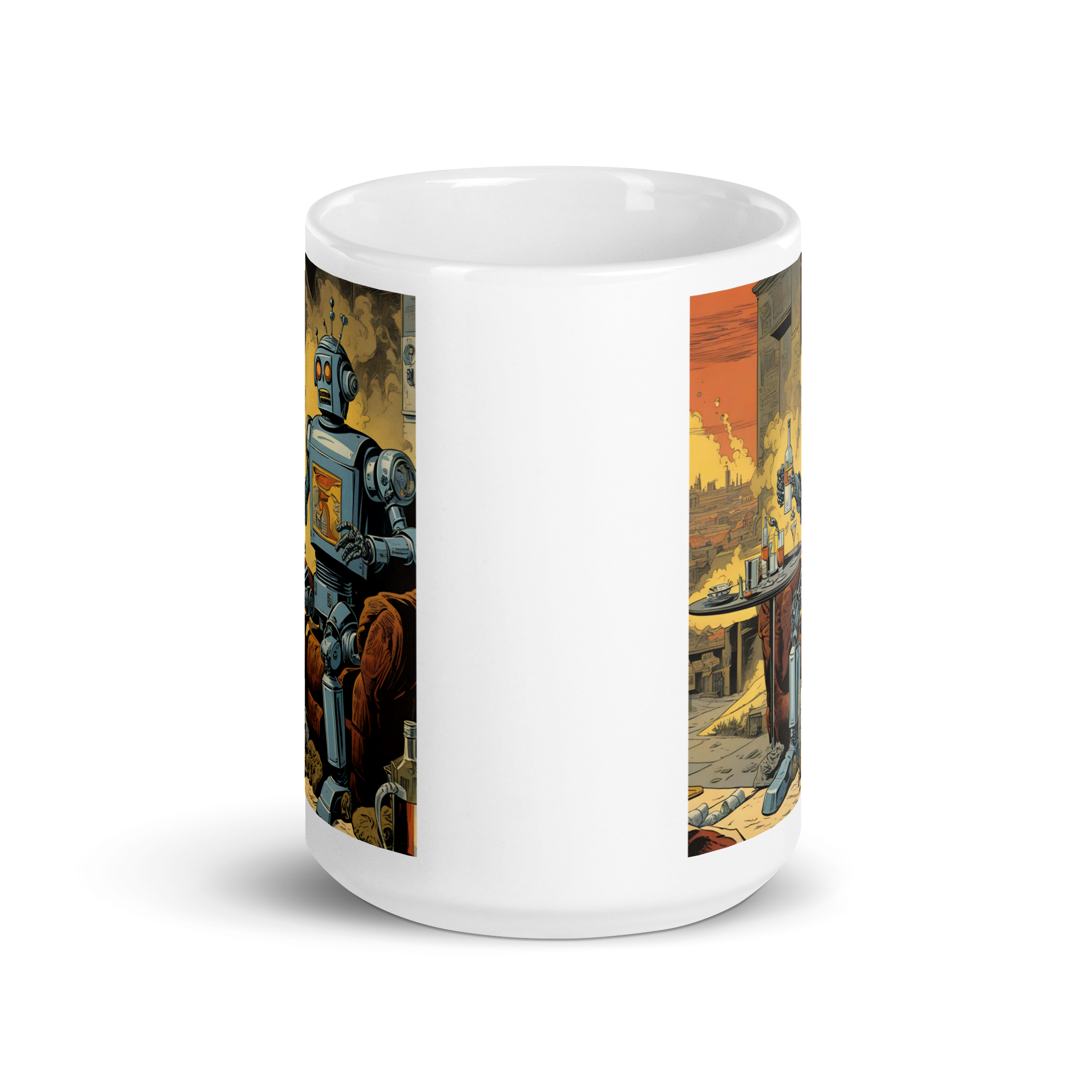 Apocalyptic Robot White Mug