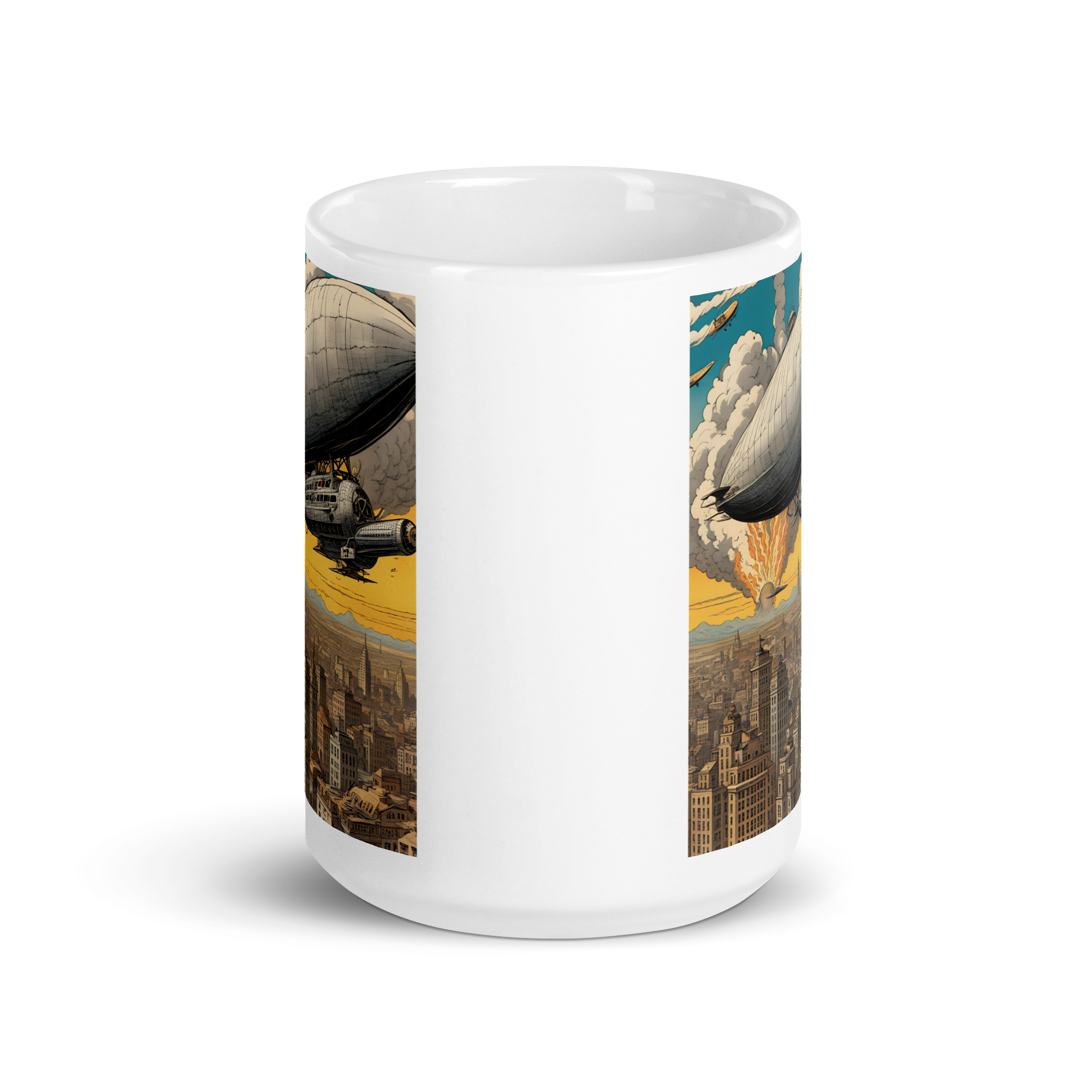 Airships Overhead White Mug