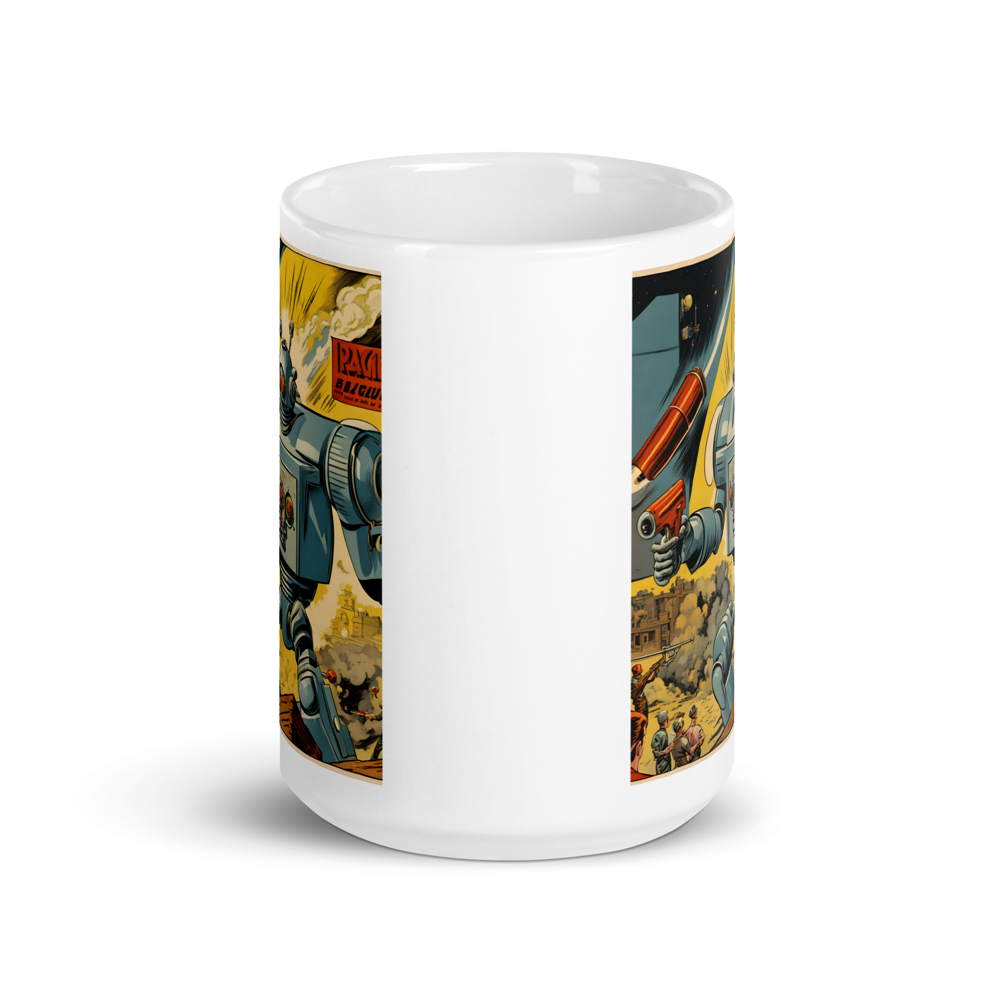 Robotic Overlords White Glossy Mug