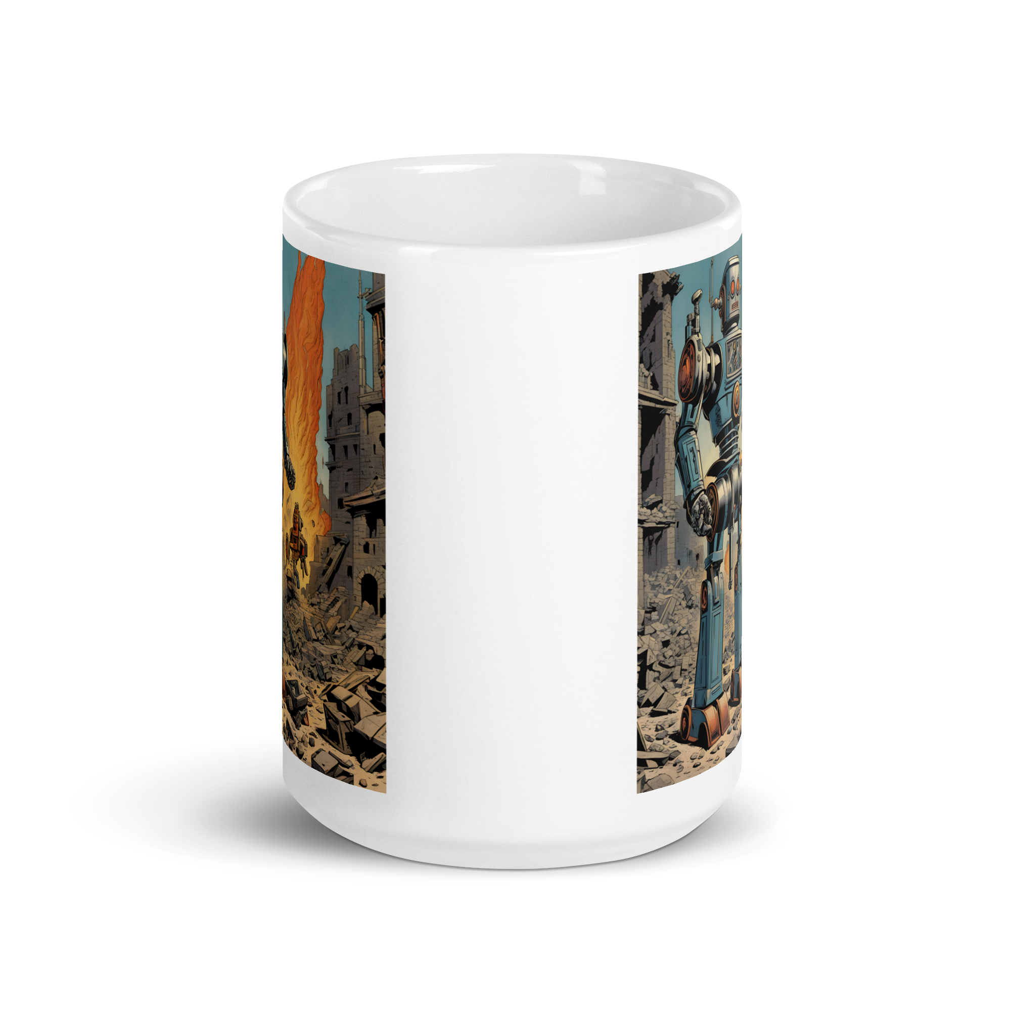 Destruct-O-Bot White Glossy Mug