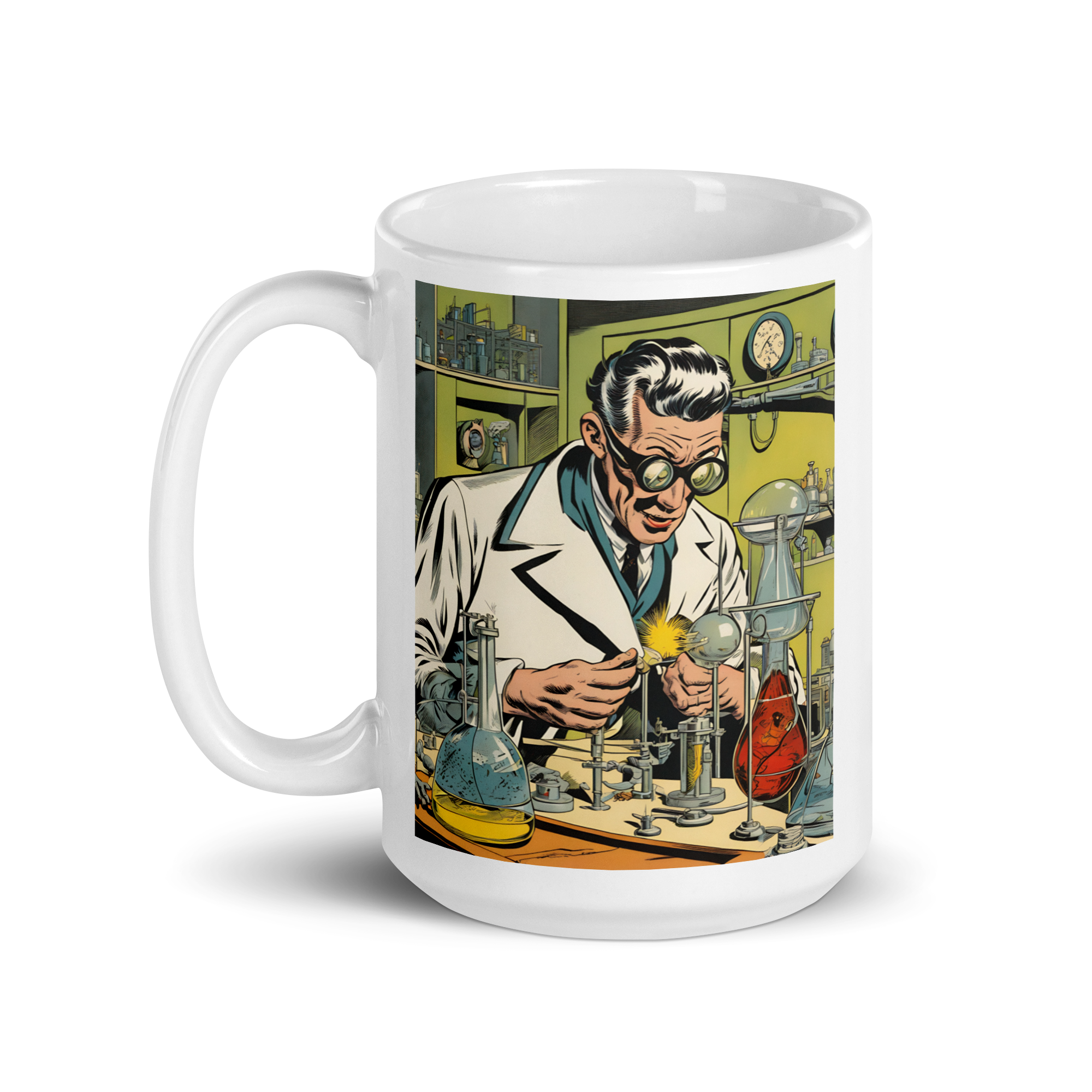 Mad Scientist White Glossy Mug