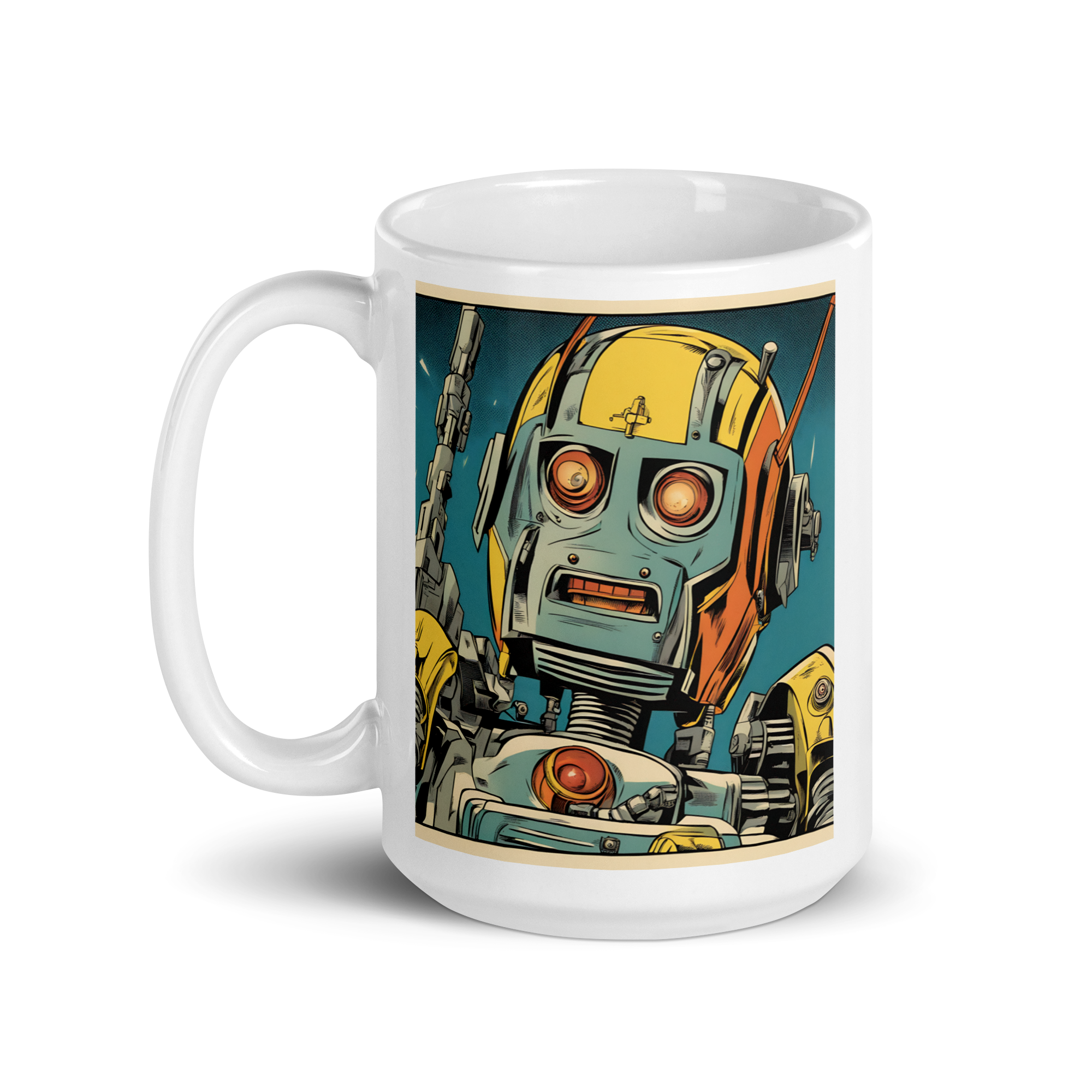 Just a Friendly Robot White Glossy Mug