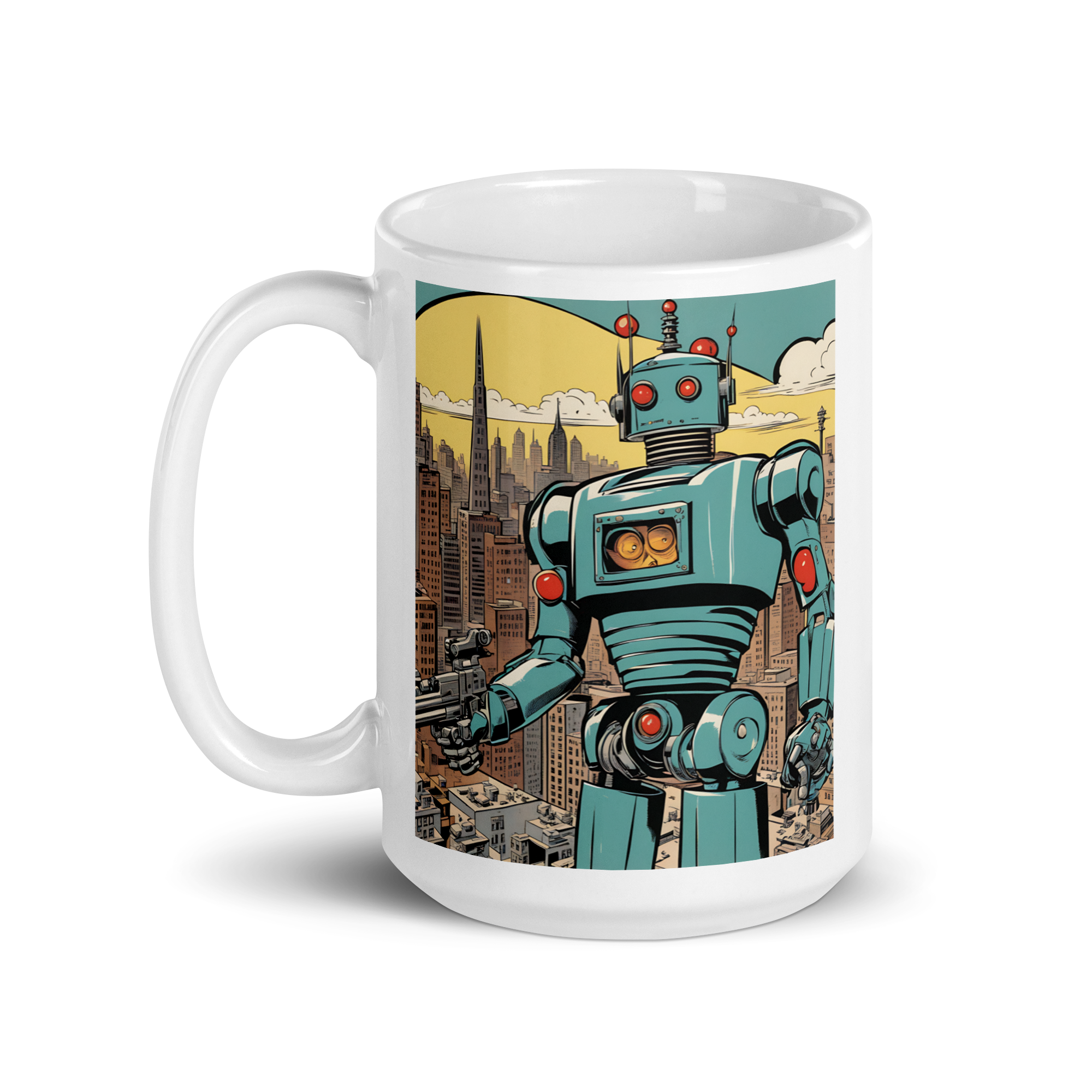 More Kill-Bots White Glossy Mug