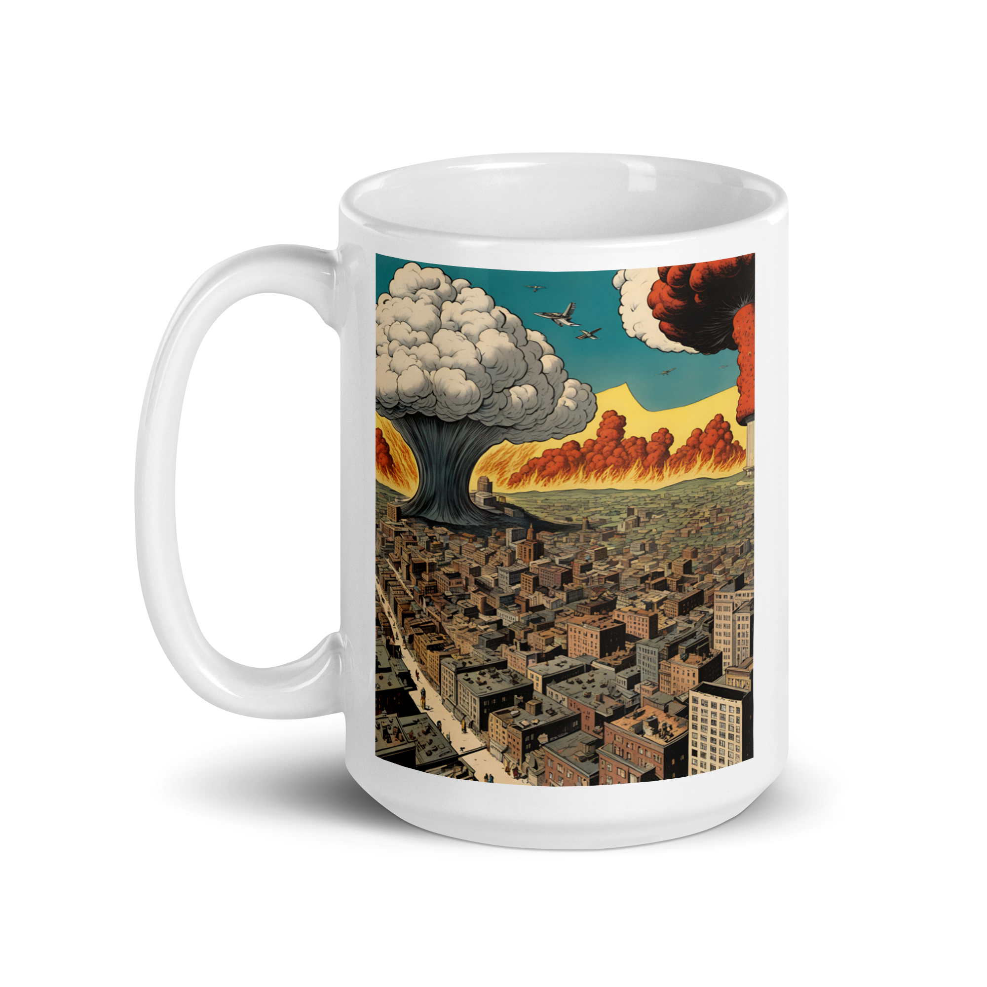 Atomic War White Glossy Mug