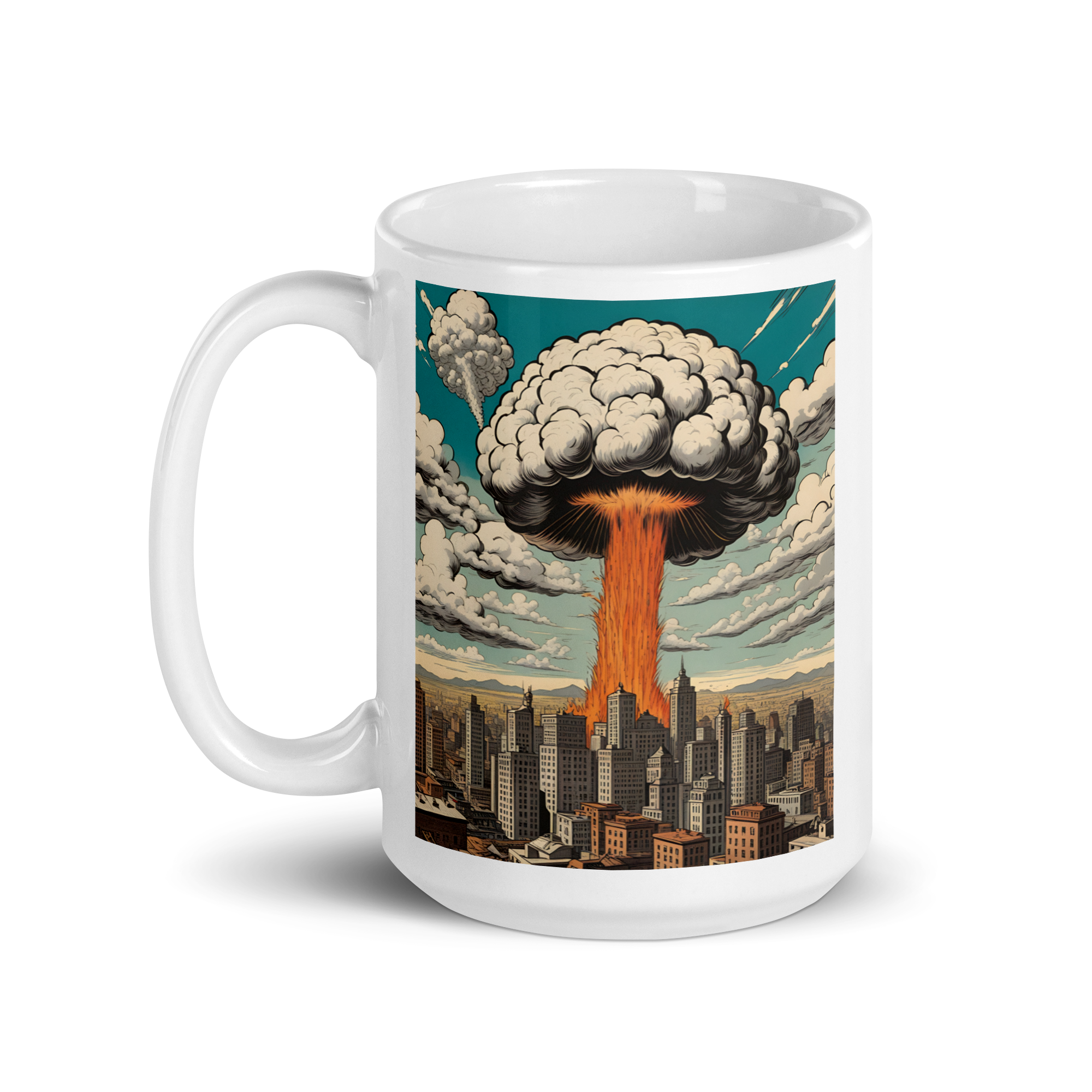 Atomic War White Glossy Mug