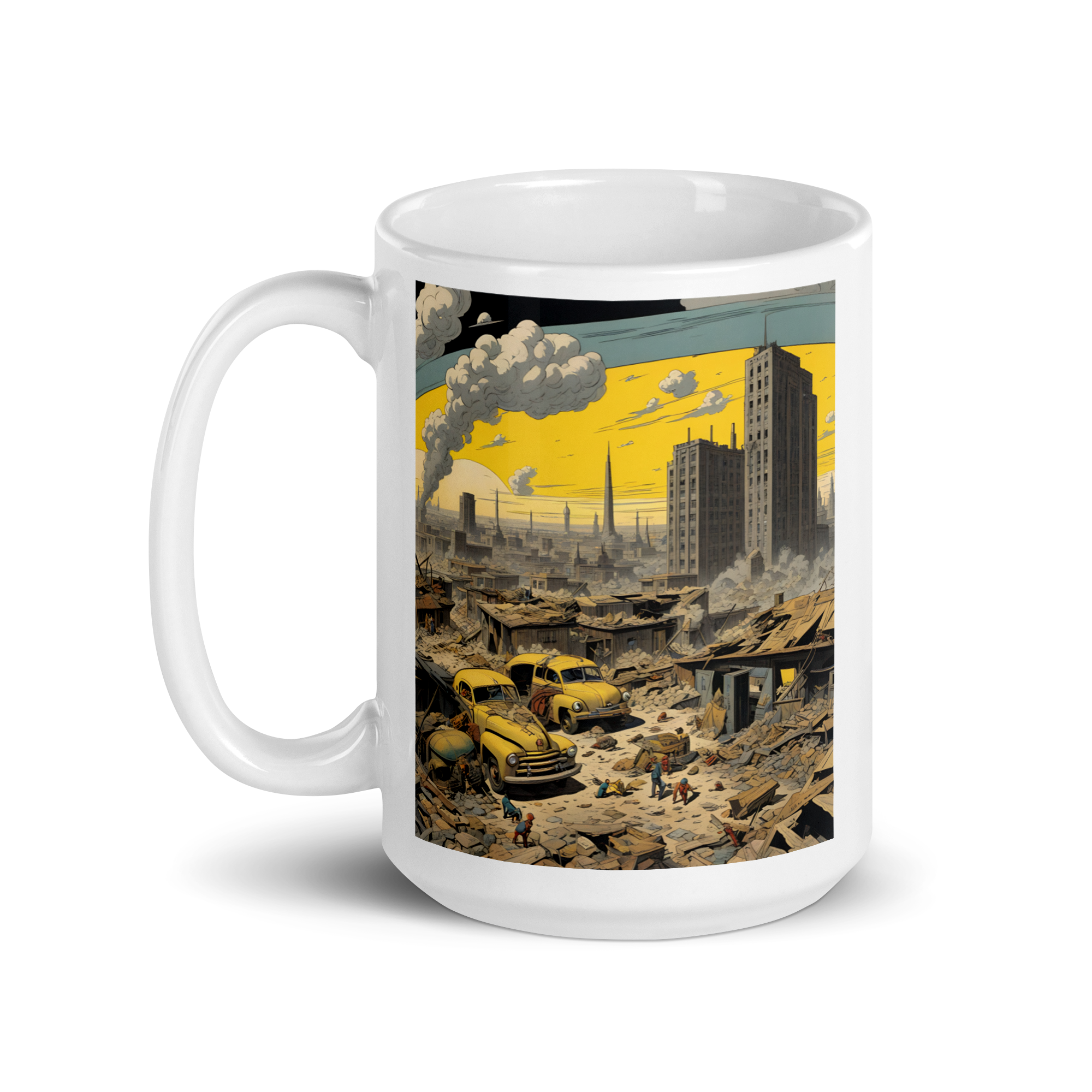 Atomick Attack White Glossy Mug