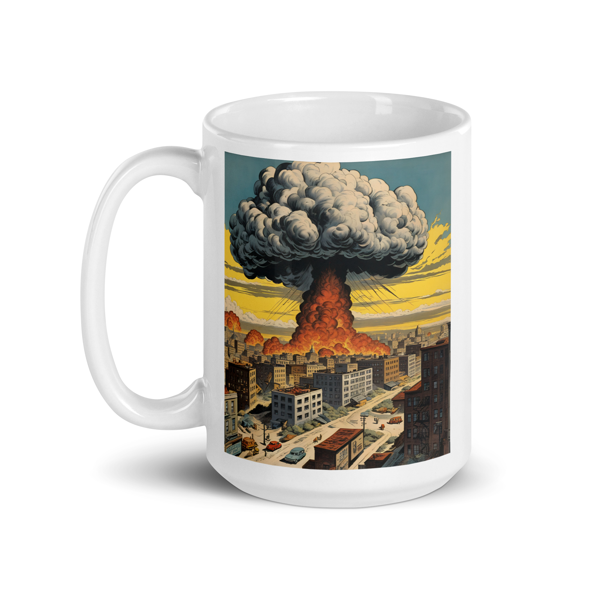 Atomic Bomb White Glossy Mug