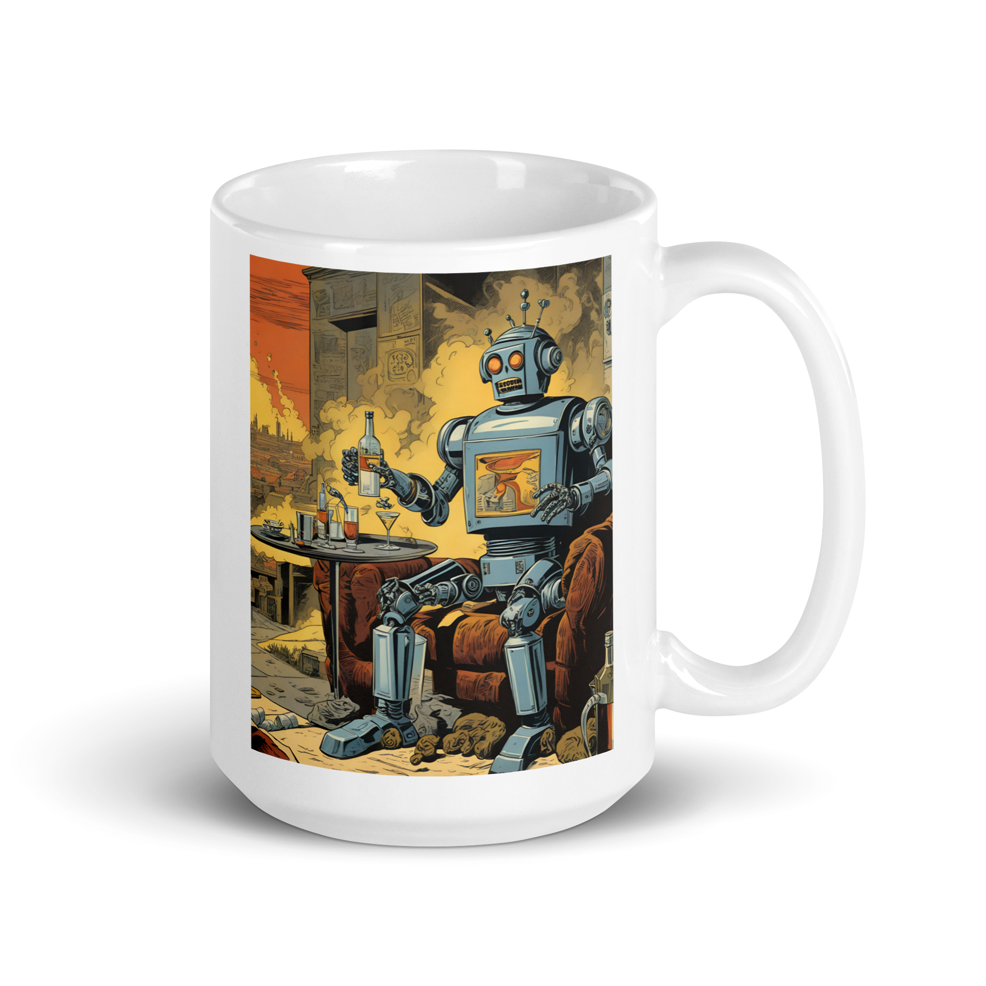 Apocalyptic Robot White Mug