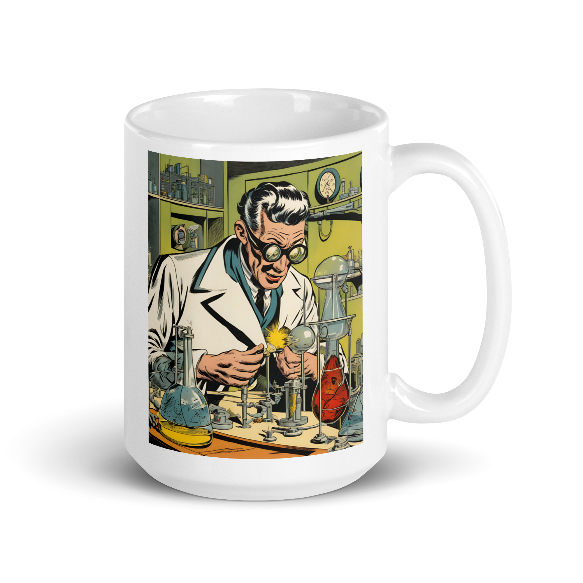 Mad Scientist White Glossy Mug