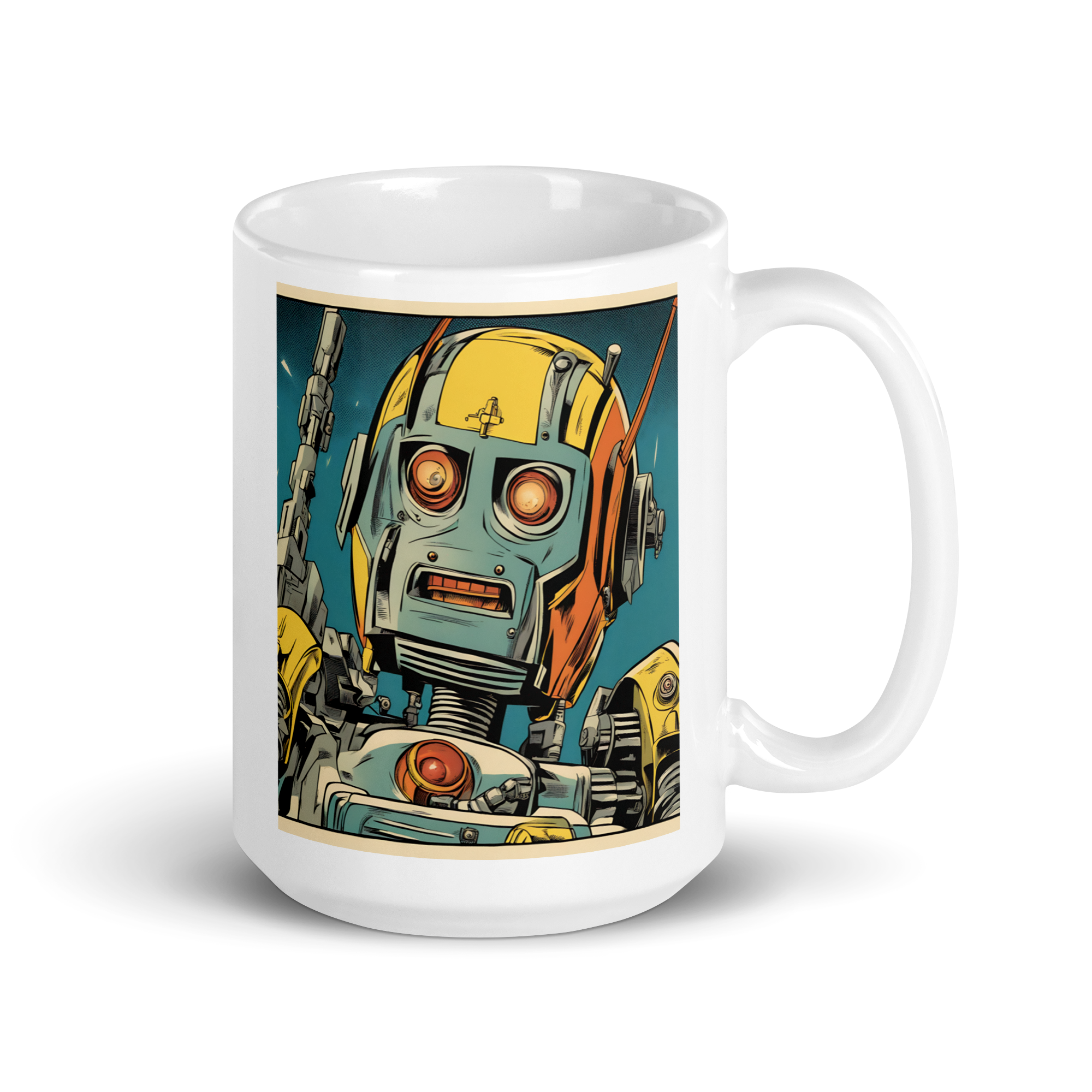 Just a Friendly Robot White Glossy Mug