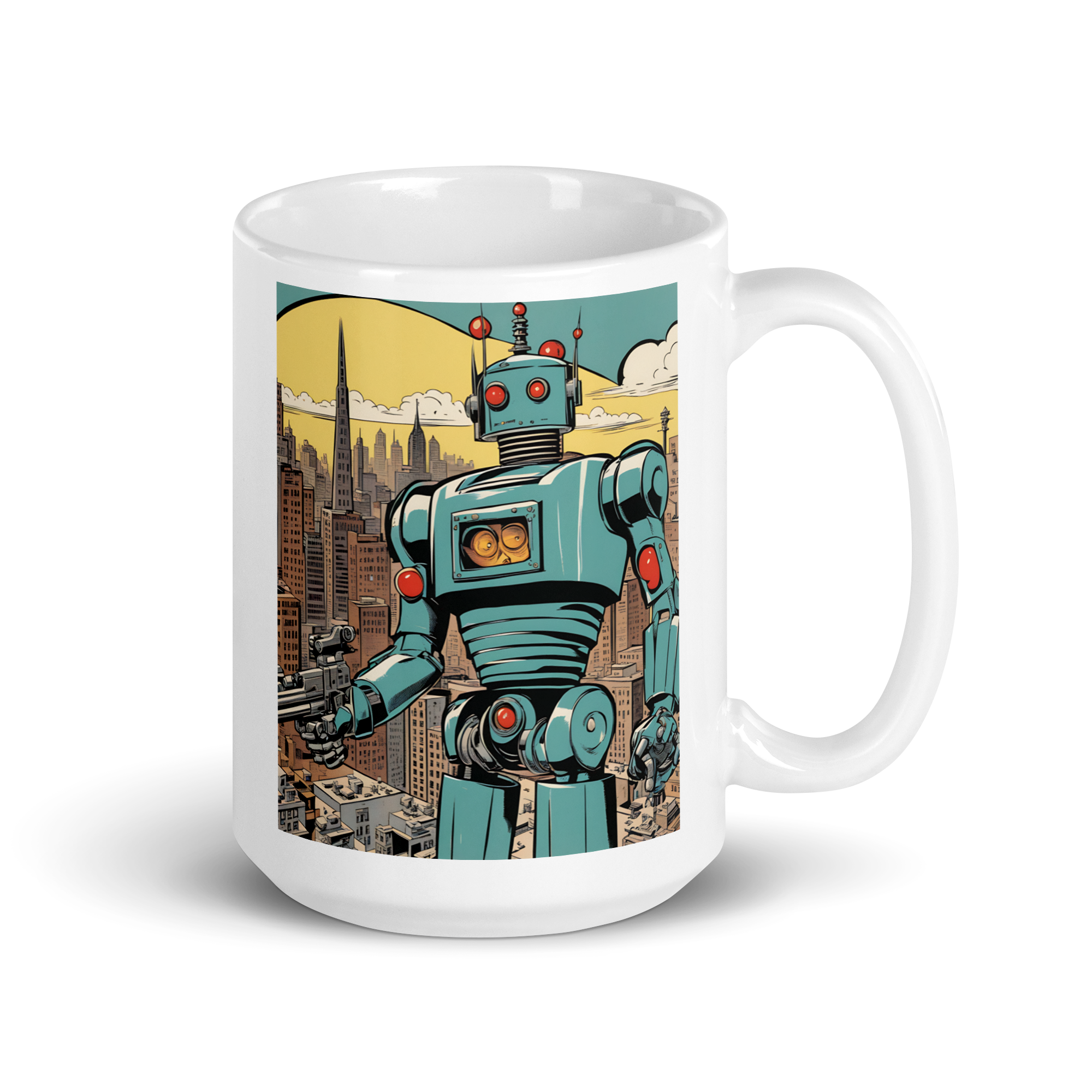 More Kill-Bots White Glossy Mug