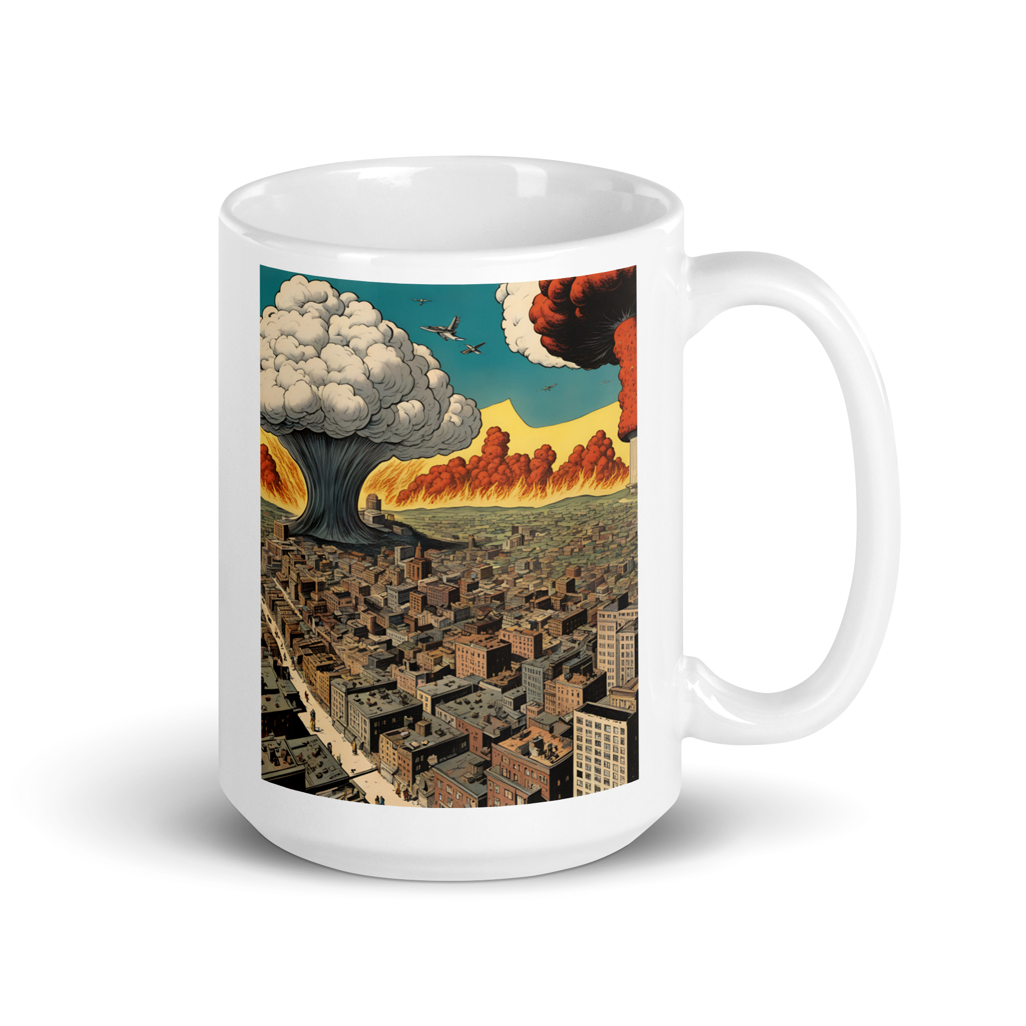 Atomic War White Glossy Mug