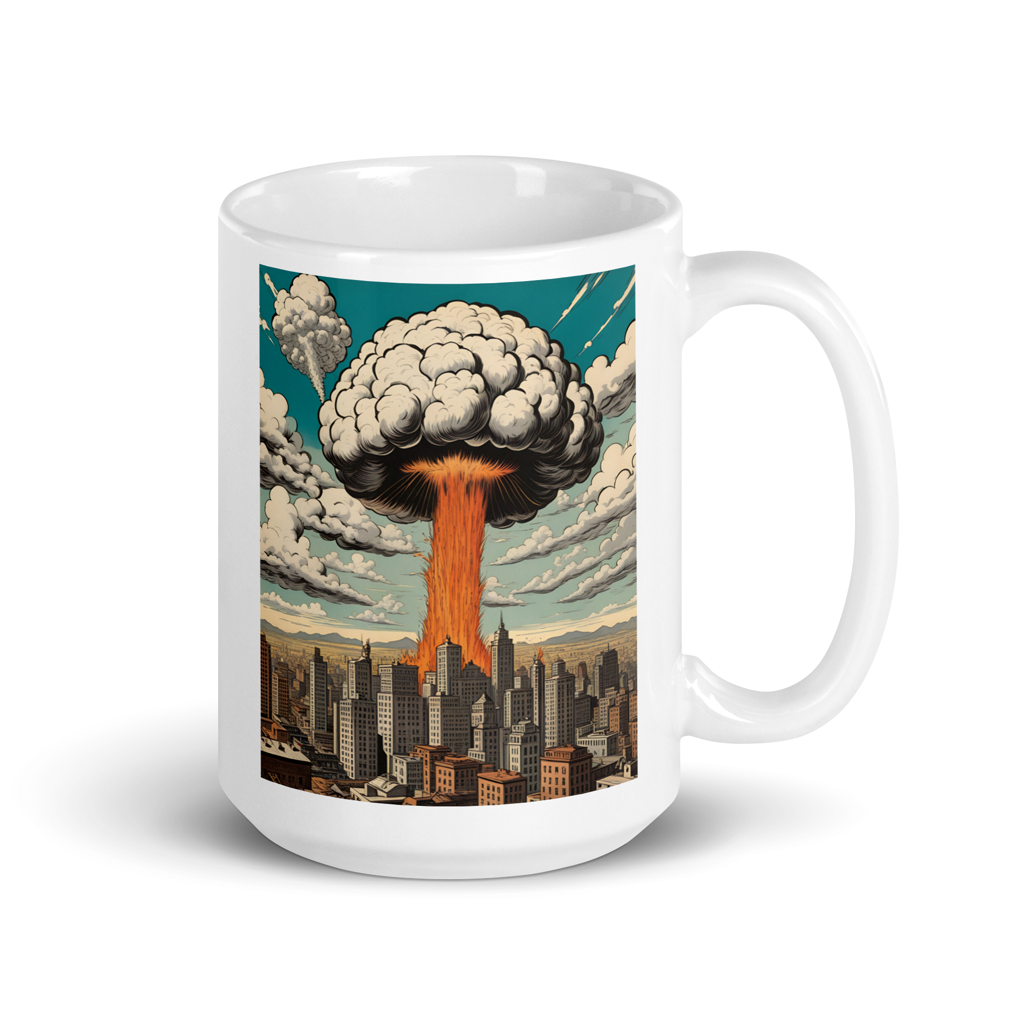 Atomic War White Glossy Mug