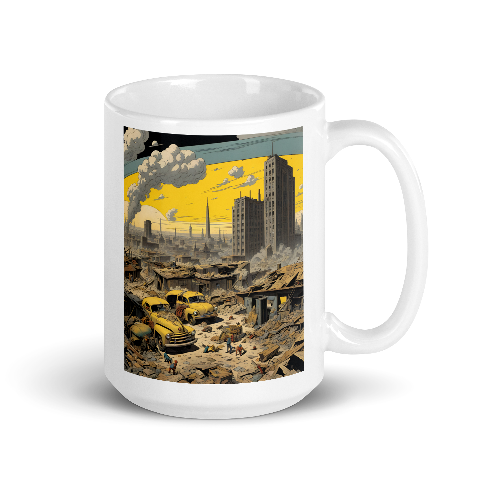 Atomick Attack White Glossy Mug