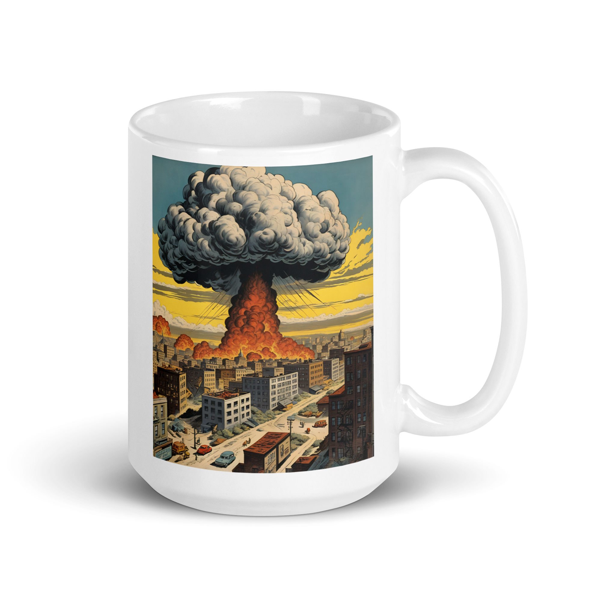 Atomic Bomb White Glossy Mug