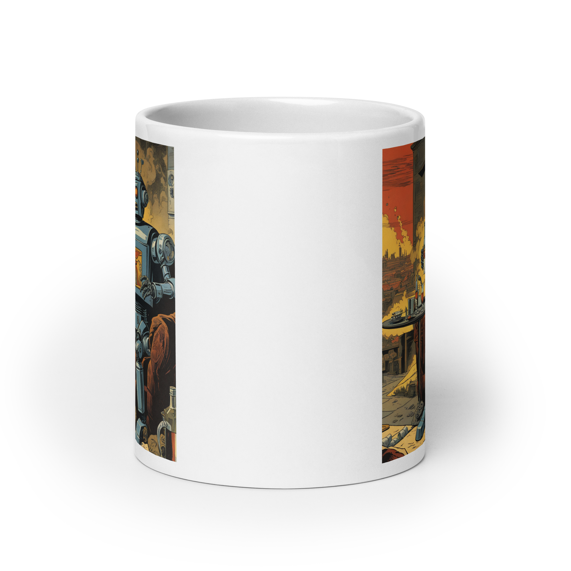 Apocalyptic Robot White Mug