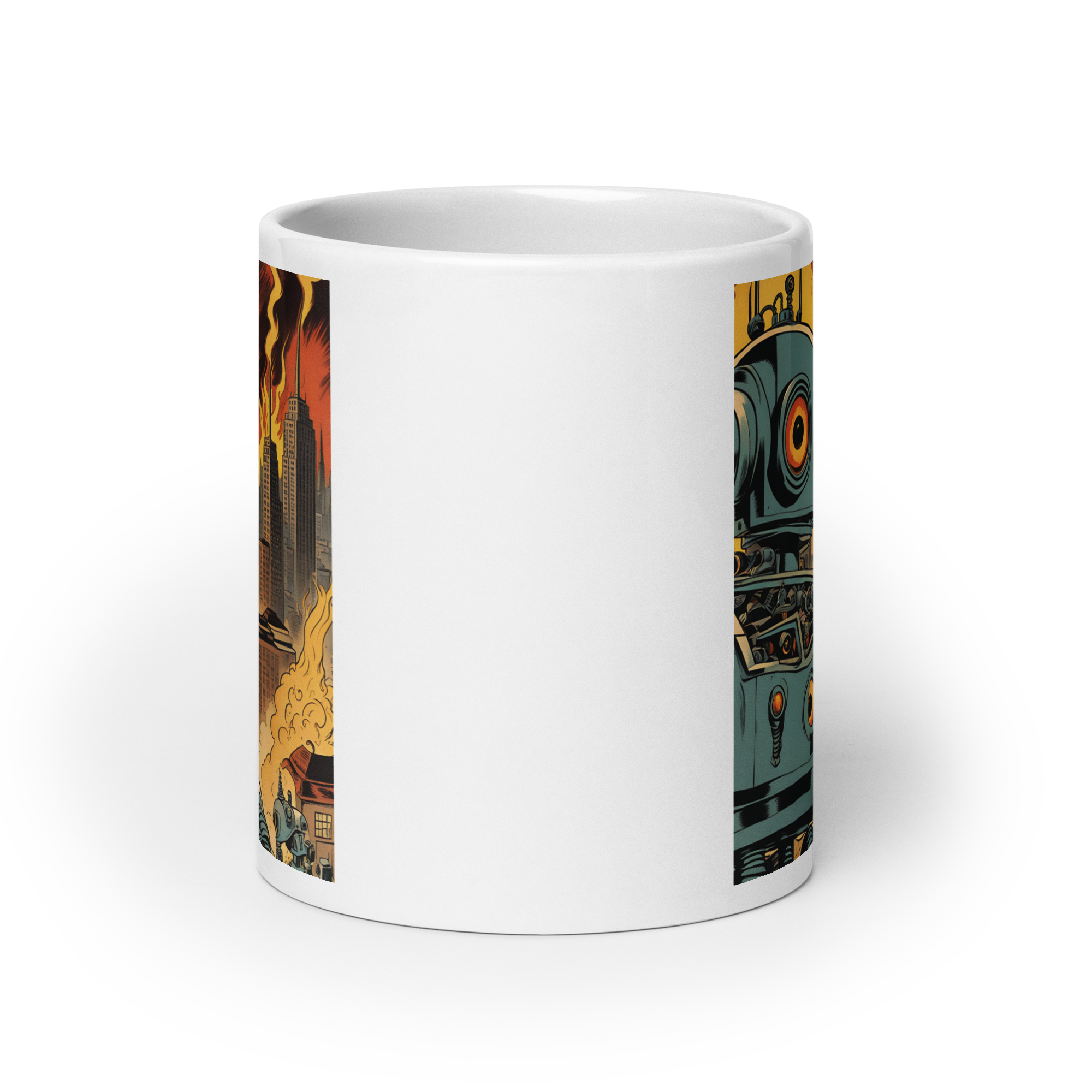 Attack of the Kill-Bot White Glossy Mug