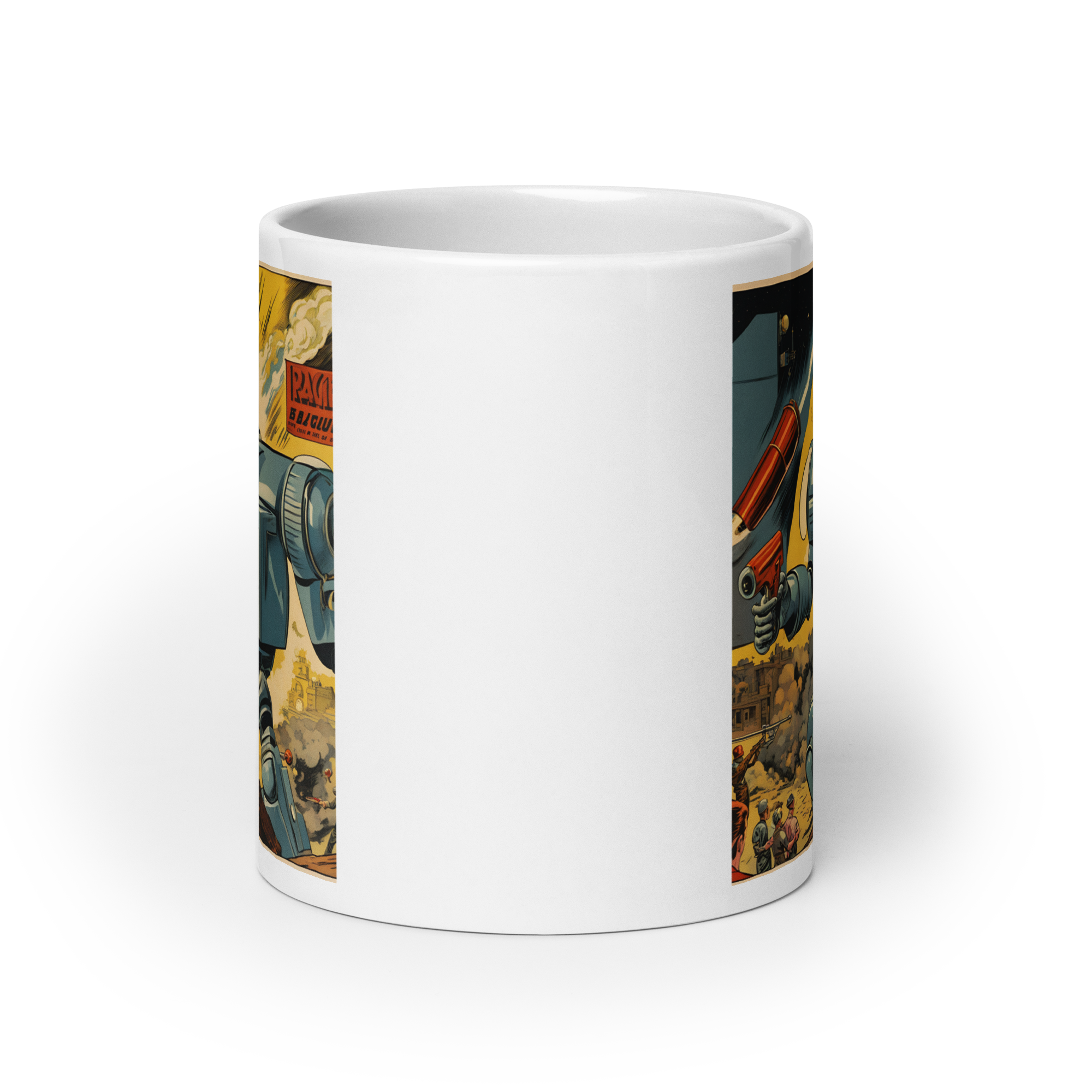 Robotic Overlords White Glossy Mug