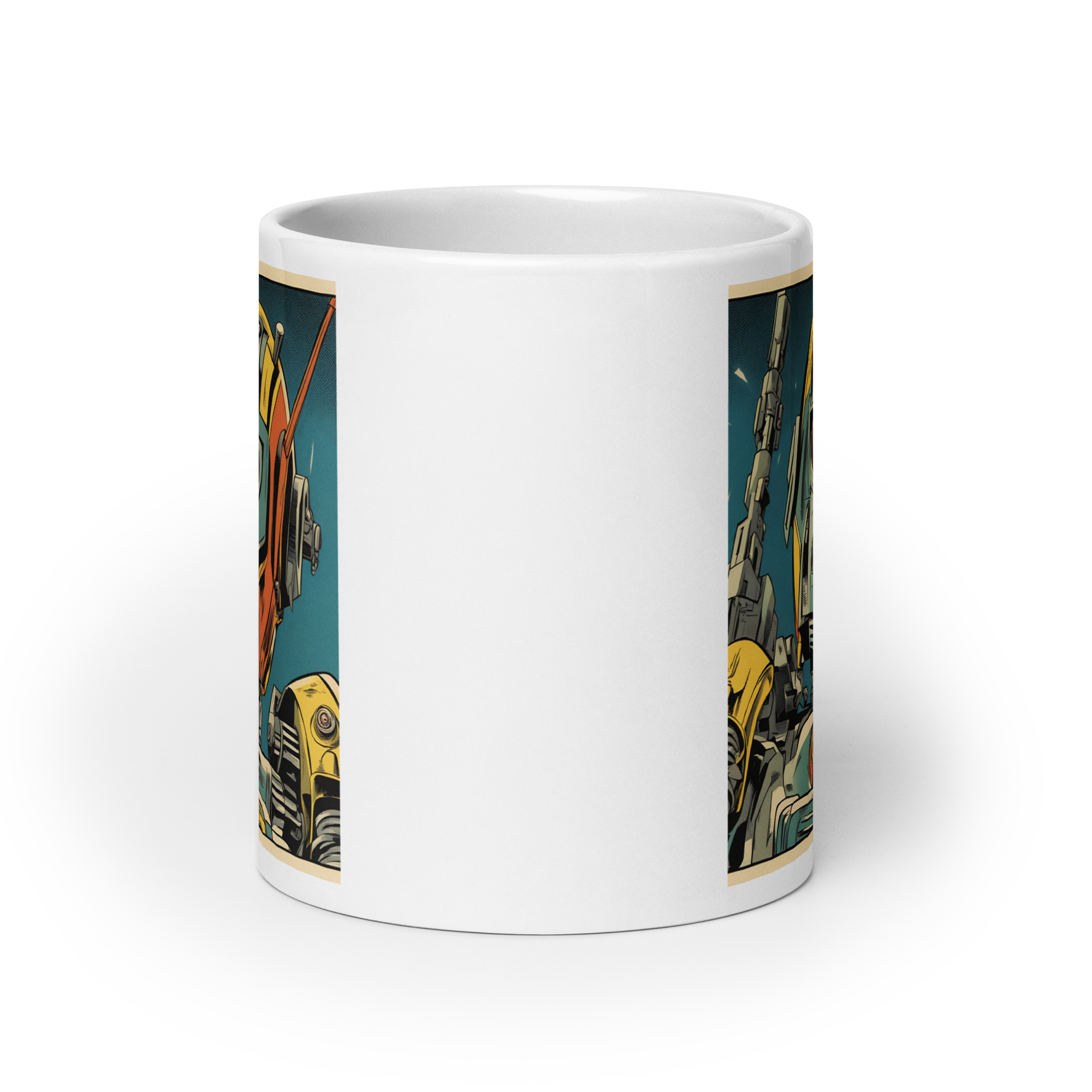 Just a Friendly Robot White Glossy Mug