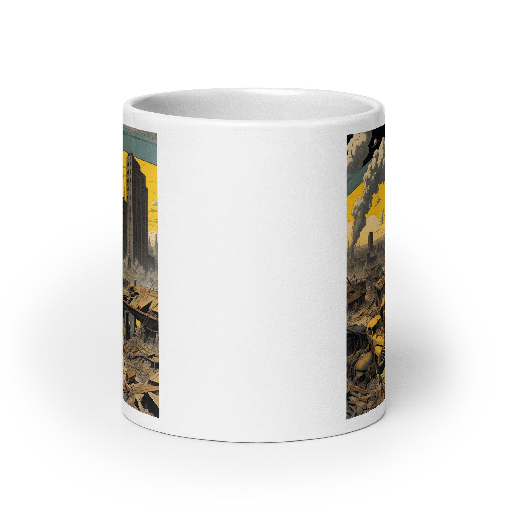 Atomick Attack White Glossy Mug