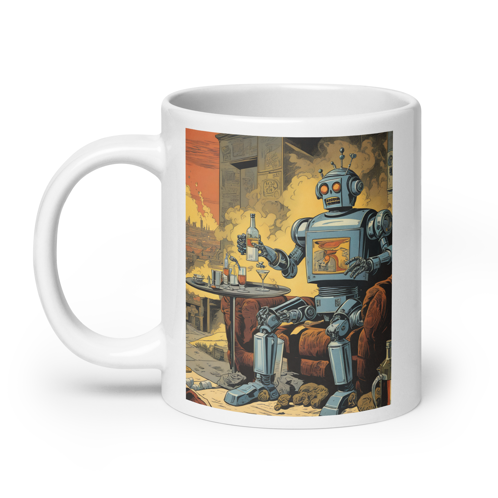 Apocalyptic Robot White Mug