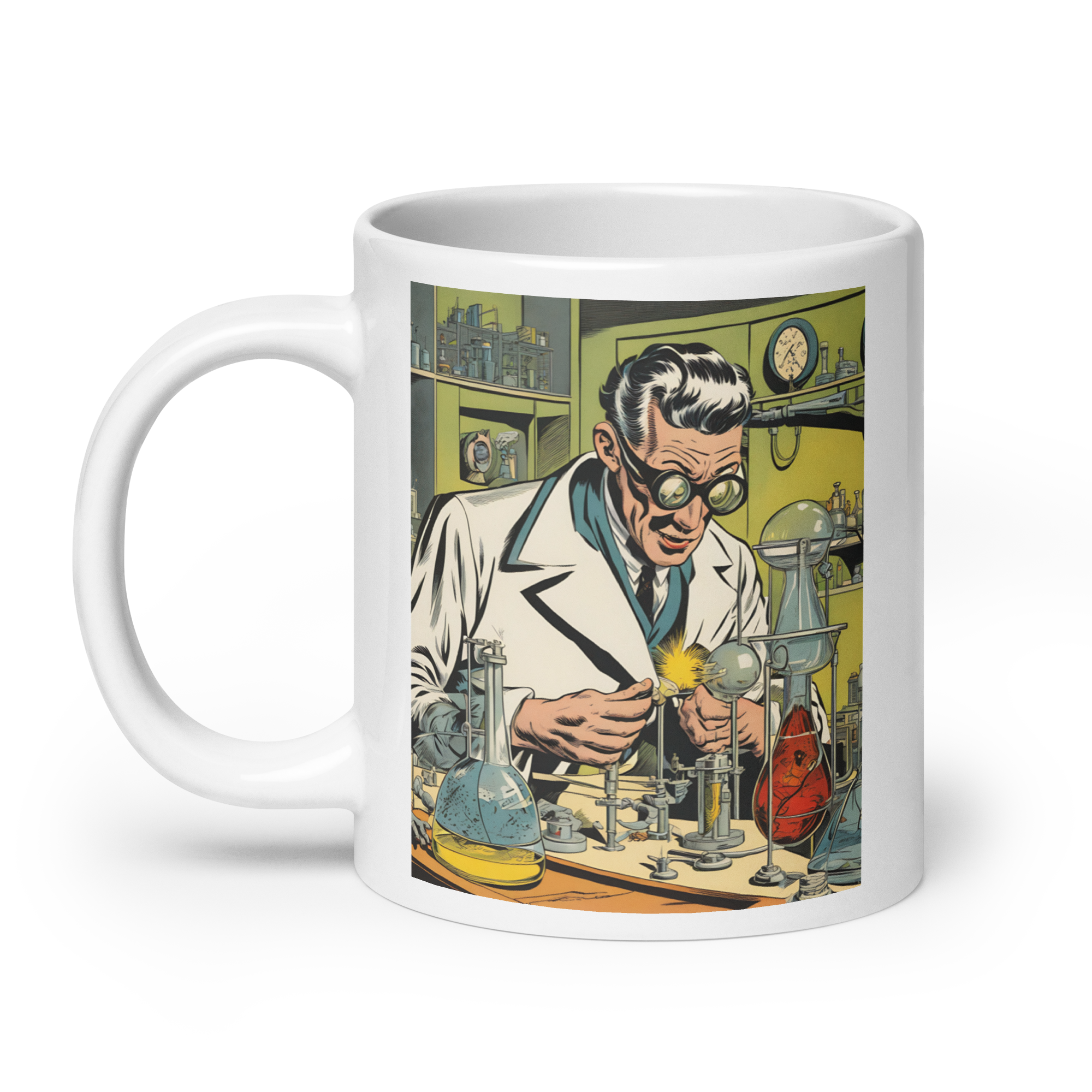 Mad Scientist White Glossy Mug