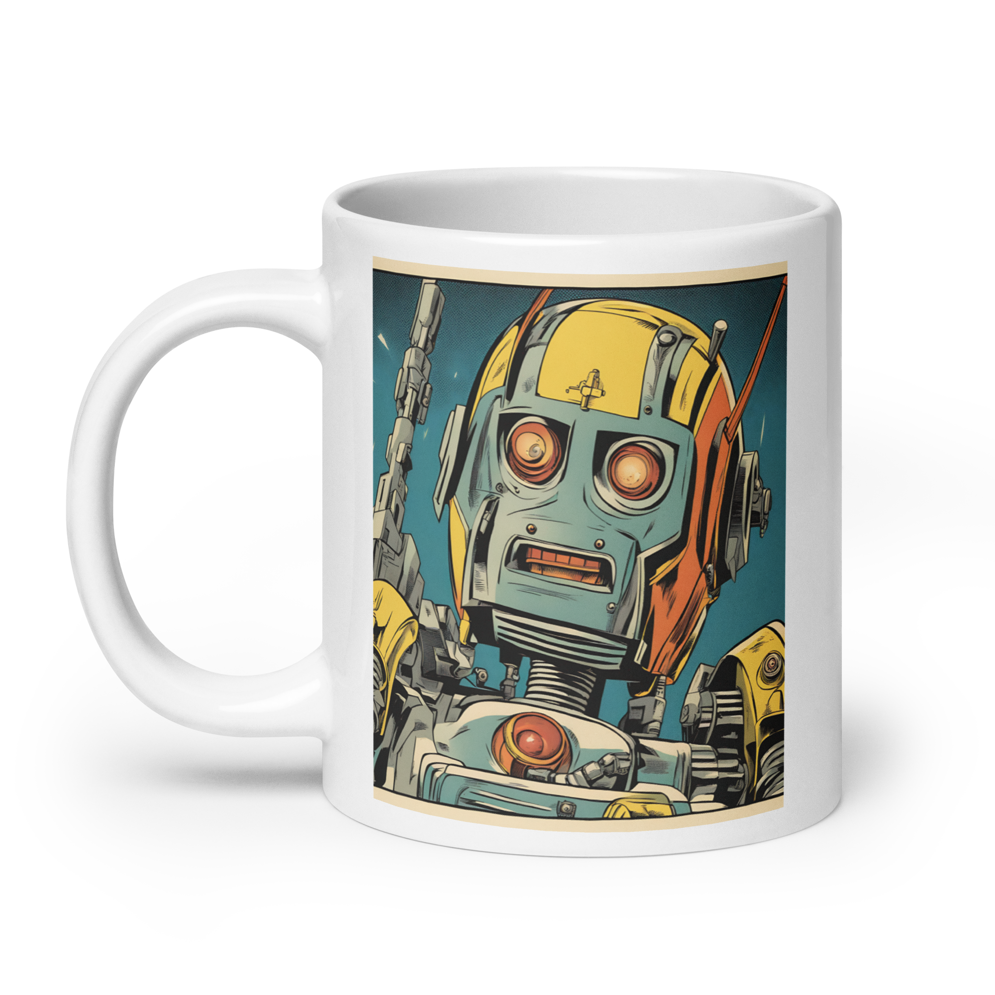 Just a Friendly Robot White Glossy Mug