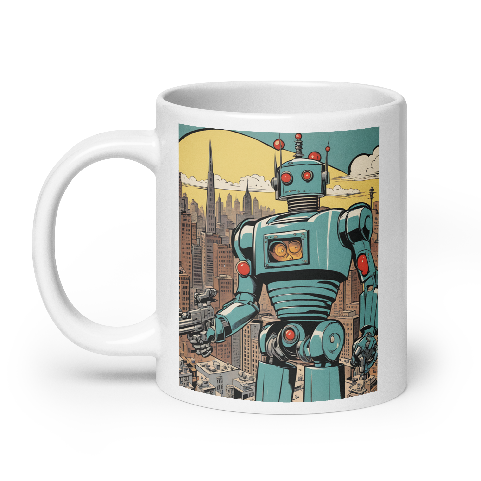 More Kill-Bots White Glossy Mug