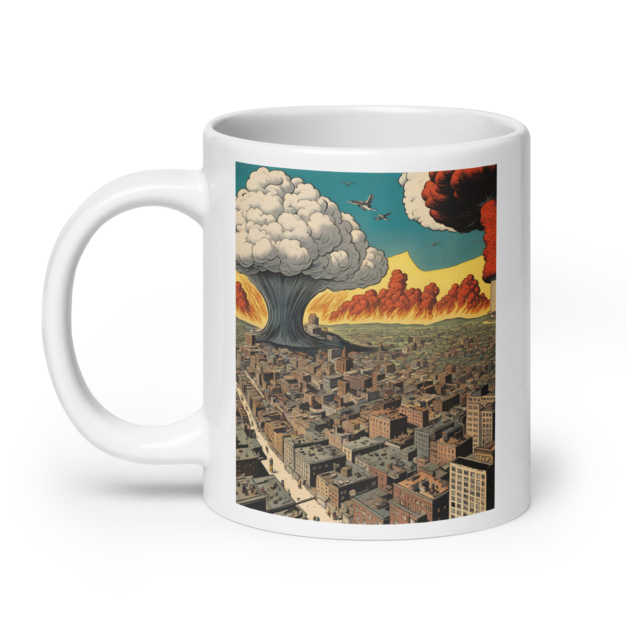 Atomic War White Glossy Mug