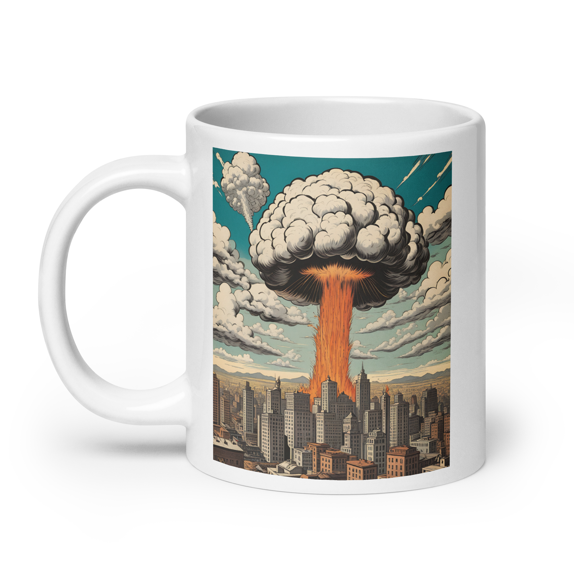 Atomic War White Glossy Mug