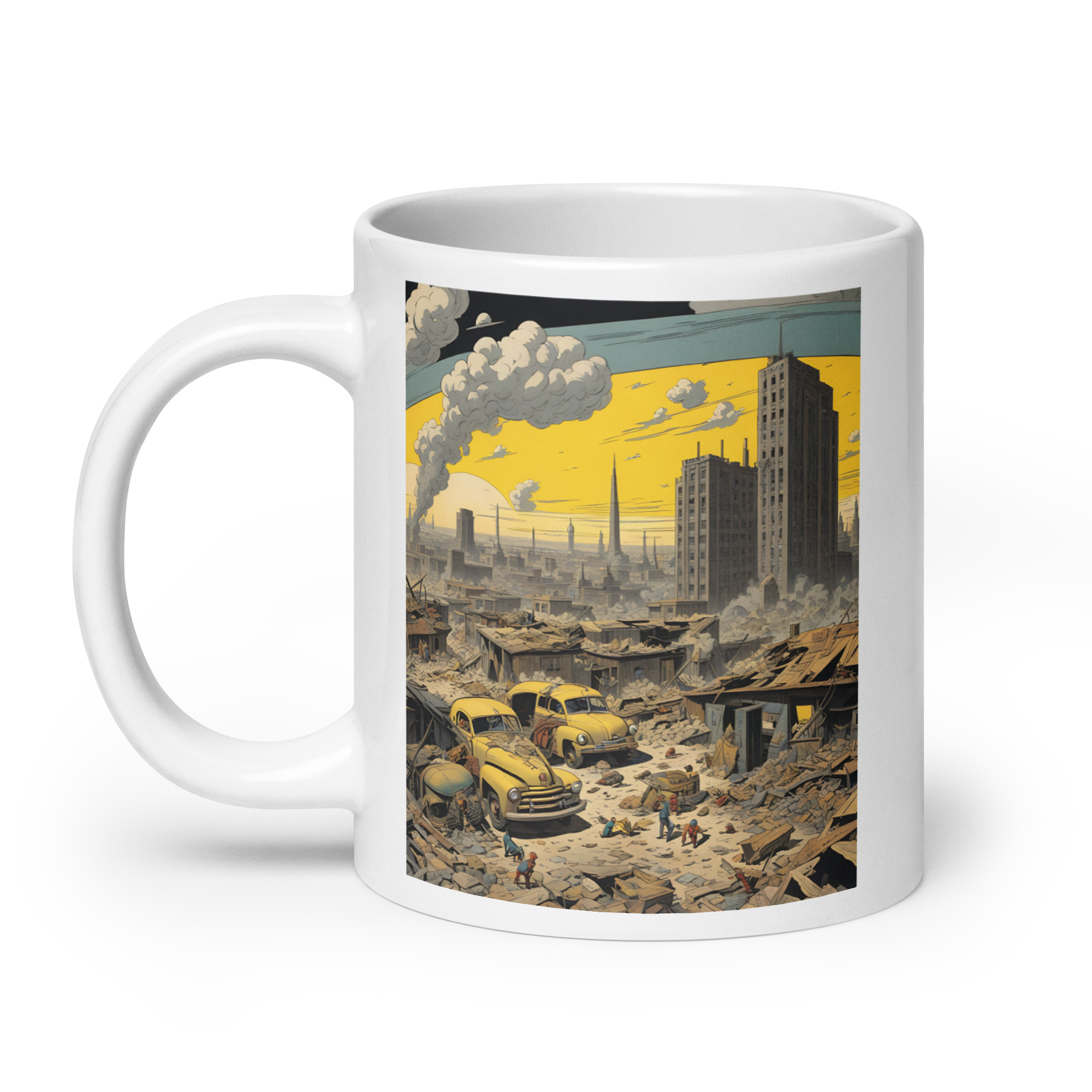 Atomick Attack White Glossy Mug