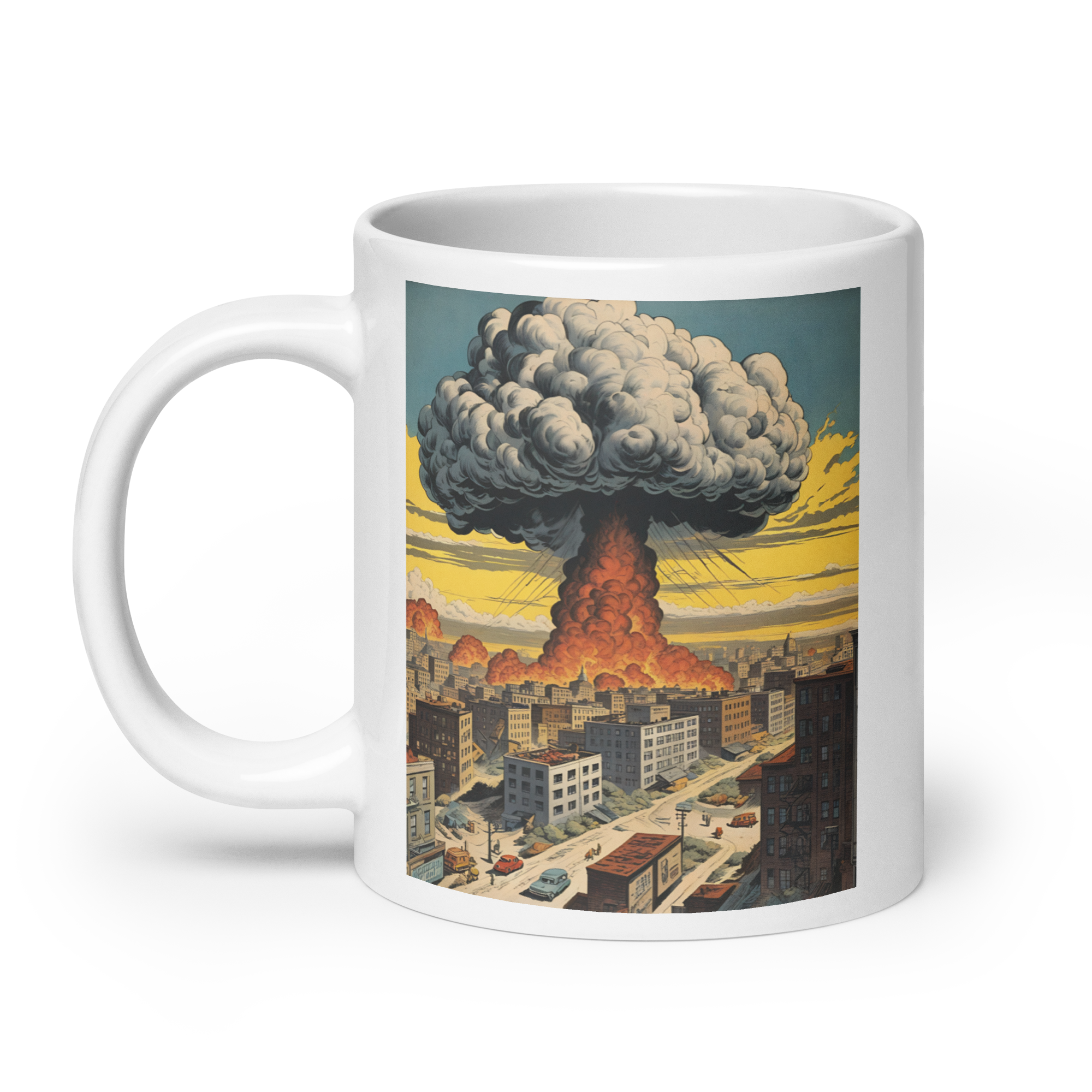 Atomic Bomb White Glossy Mug