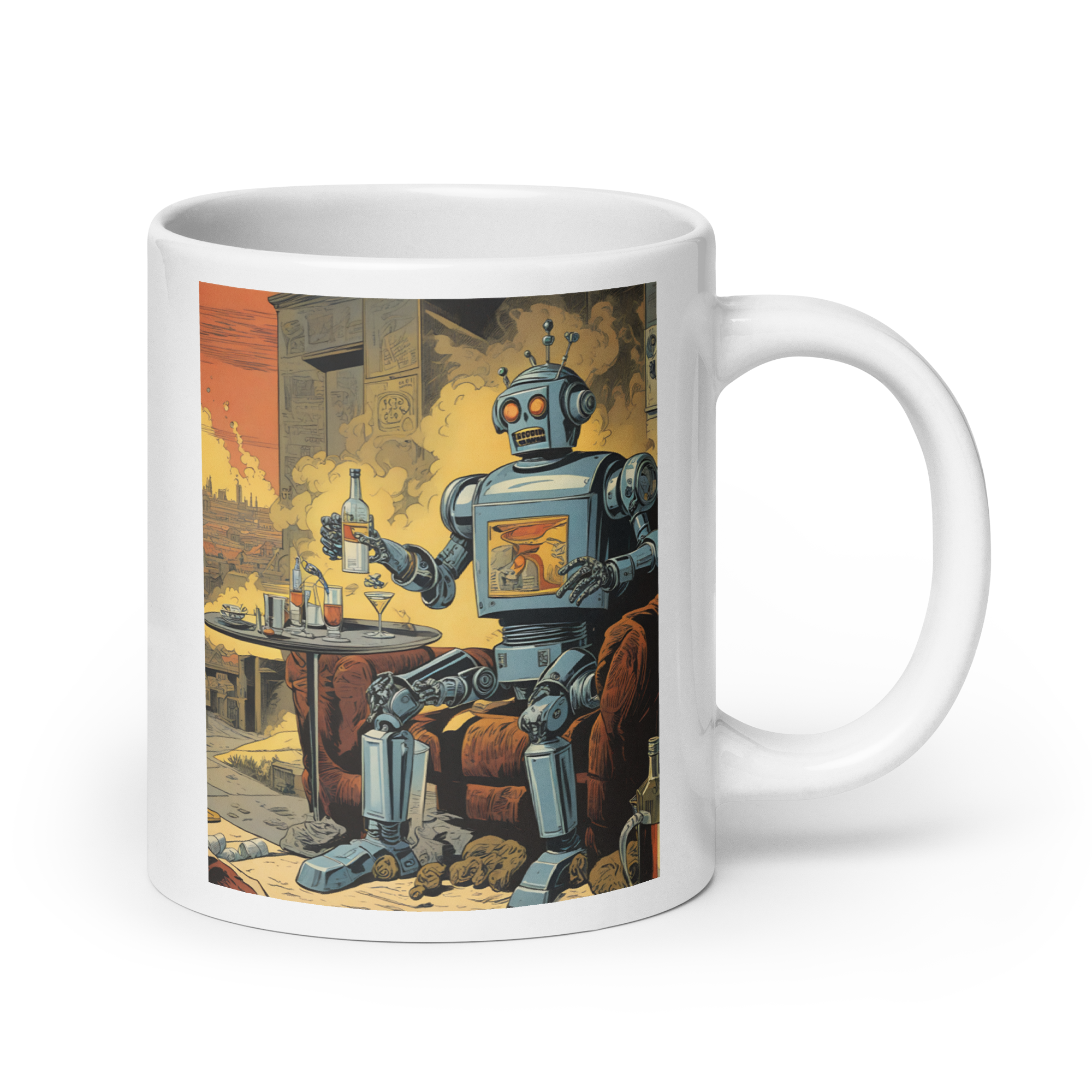 Apocalyptic Robot White Mug