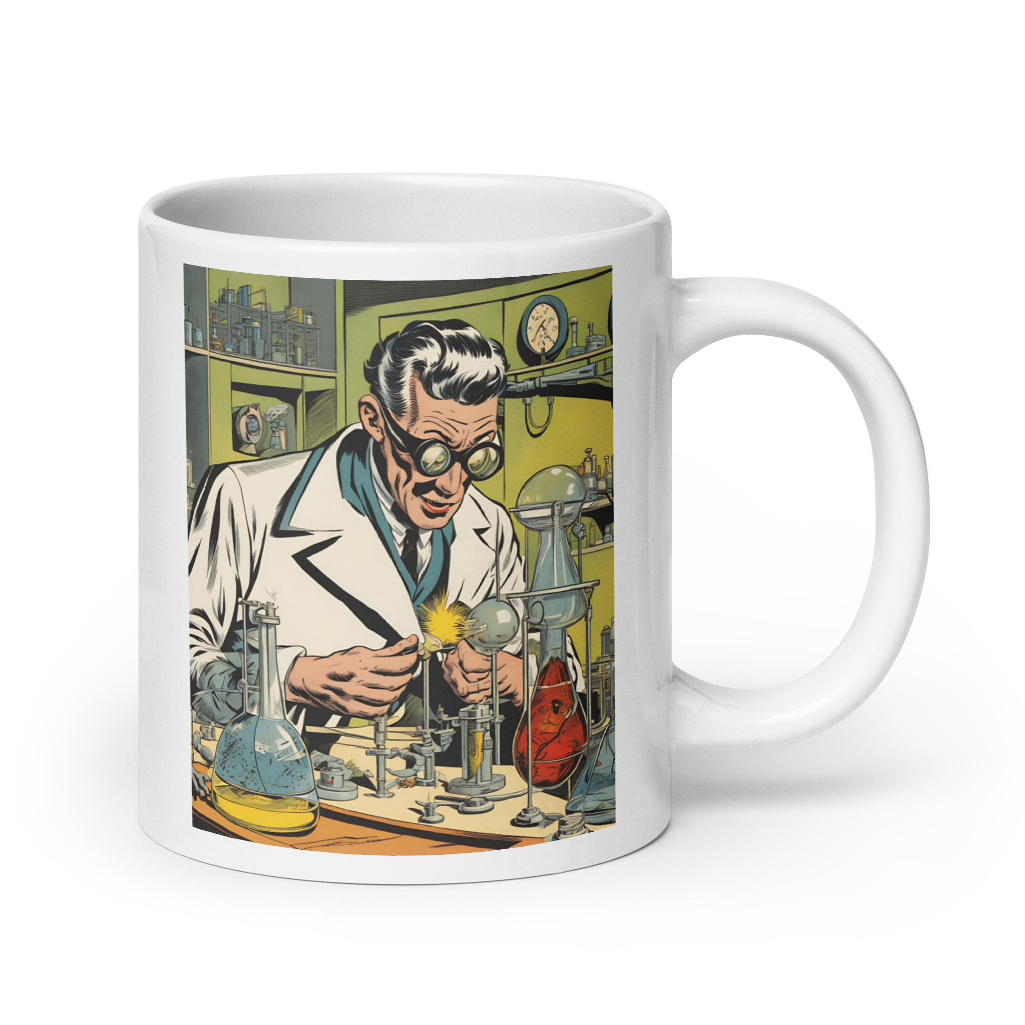 Mad Scientist White Glossy Mug