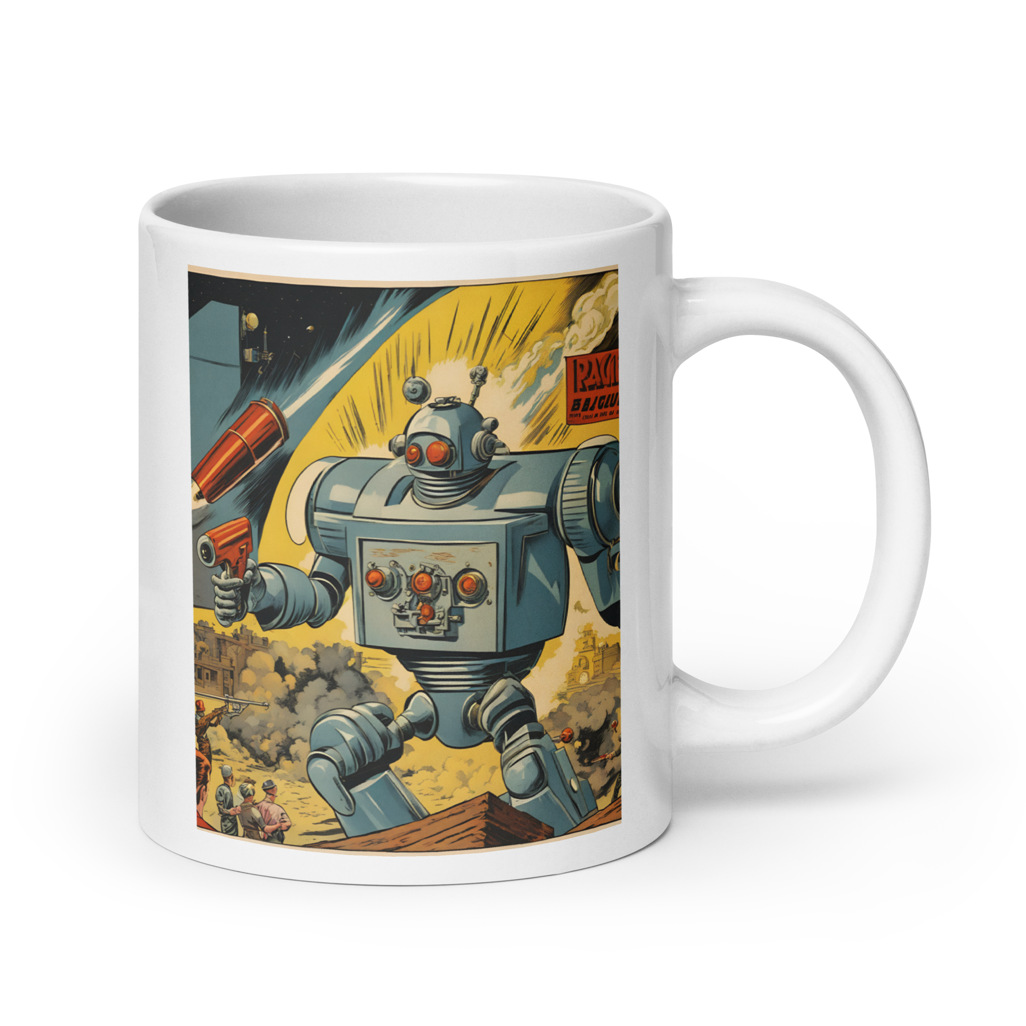 Robotic Overlords White Glossy Mug