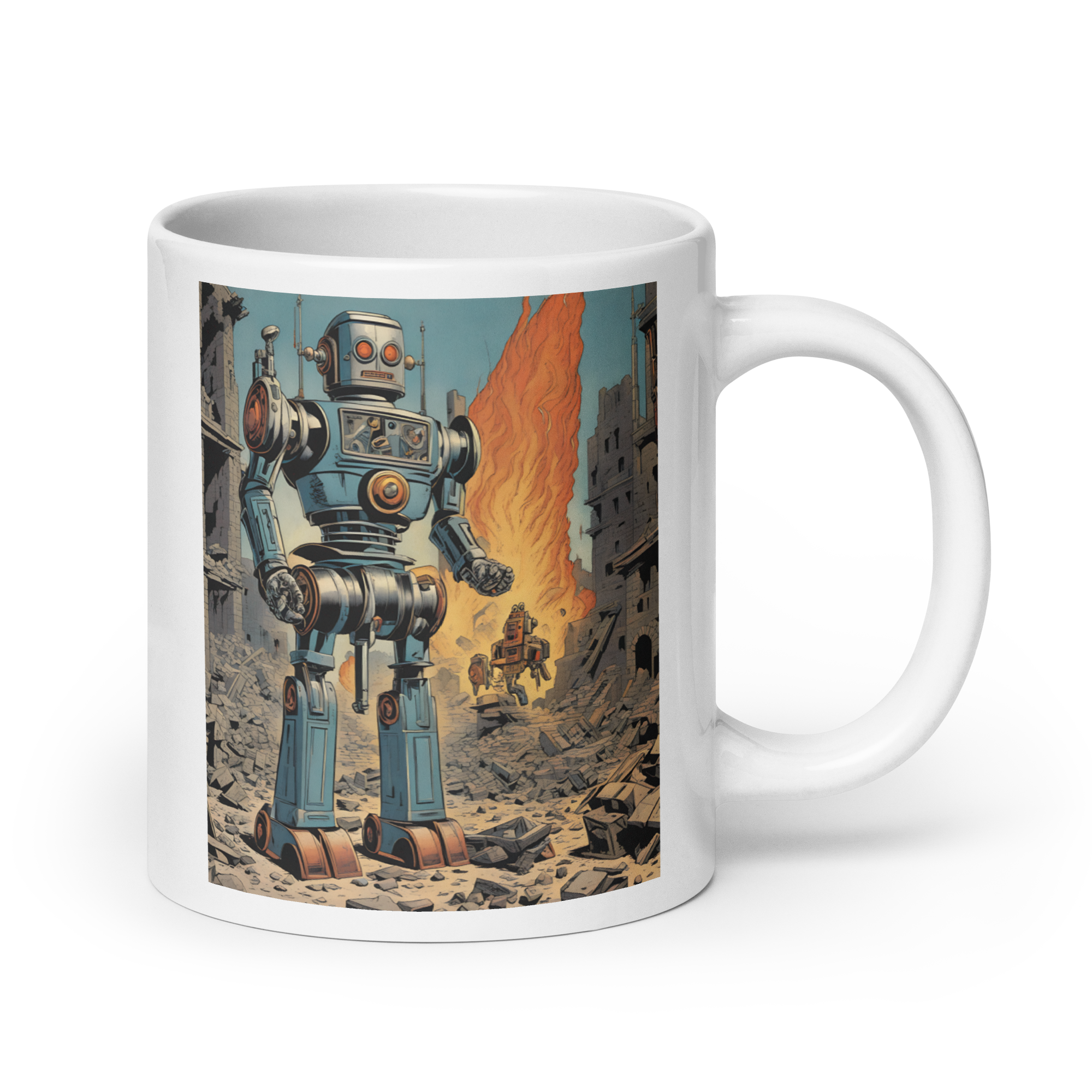 Destruct-O-Bot White Glossy Mug