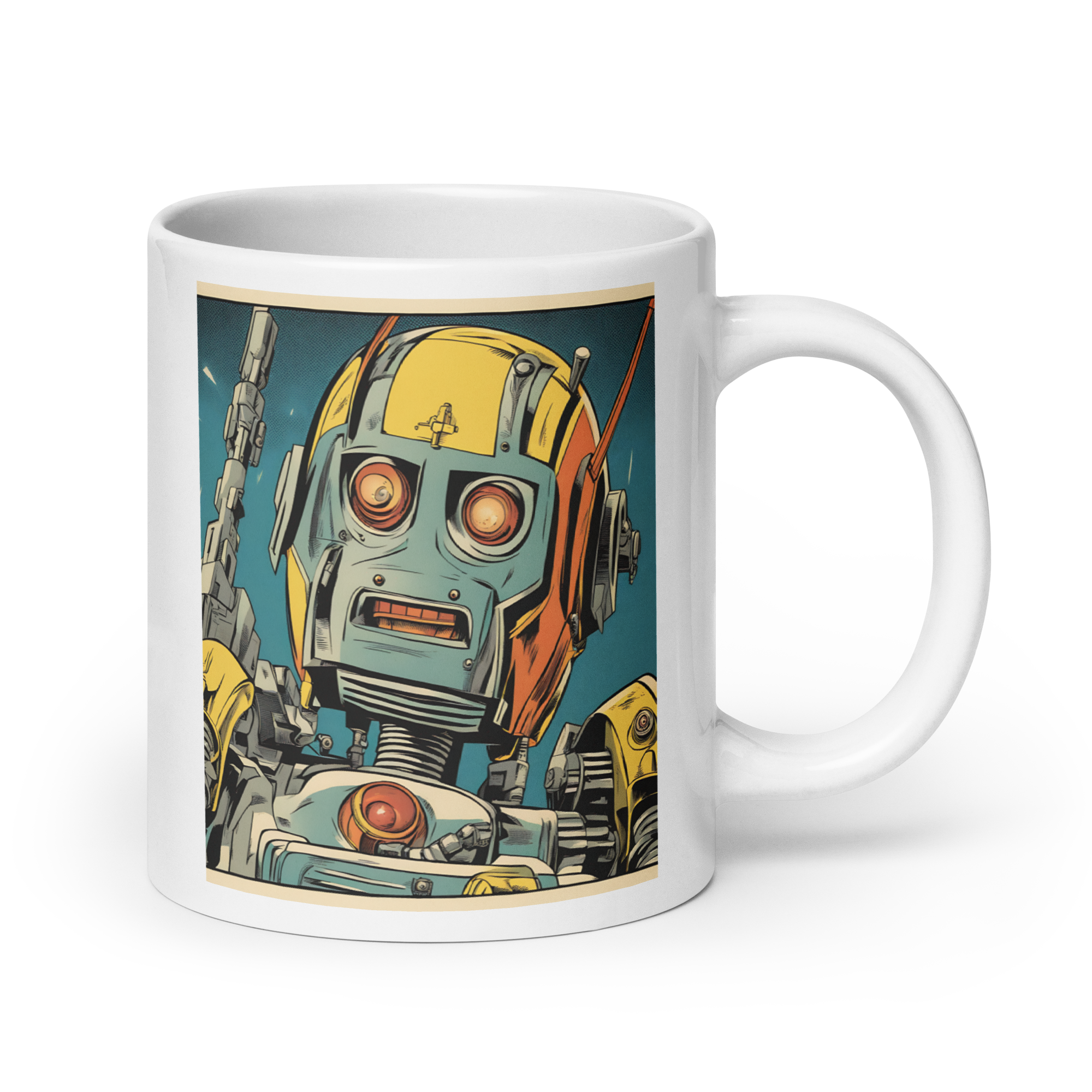 Just a Friendly Robot White Glossy Mug