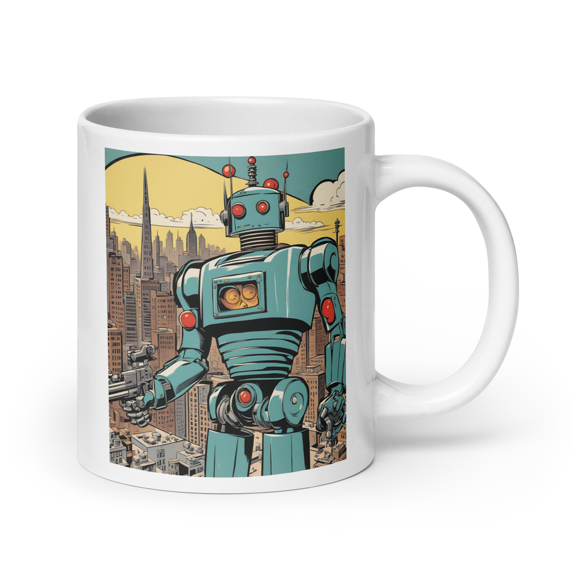 More Kill-Bots White Glossy Mug