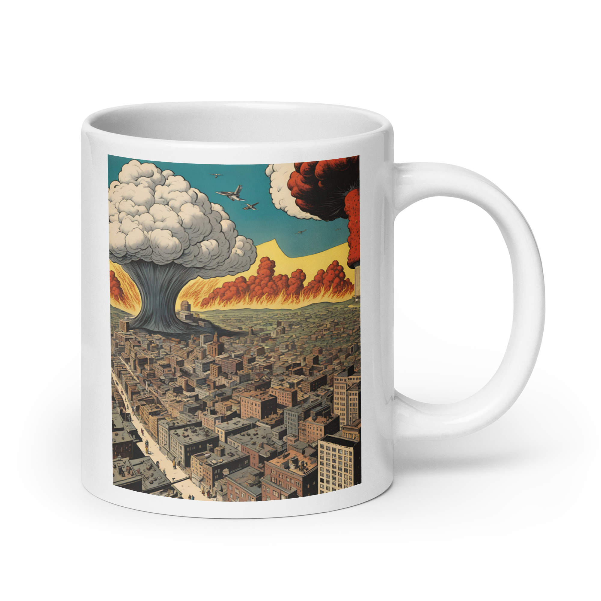 Atomic War White Glossy Mug