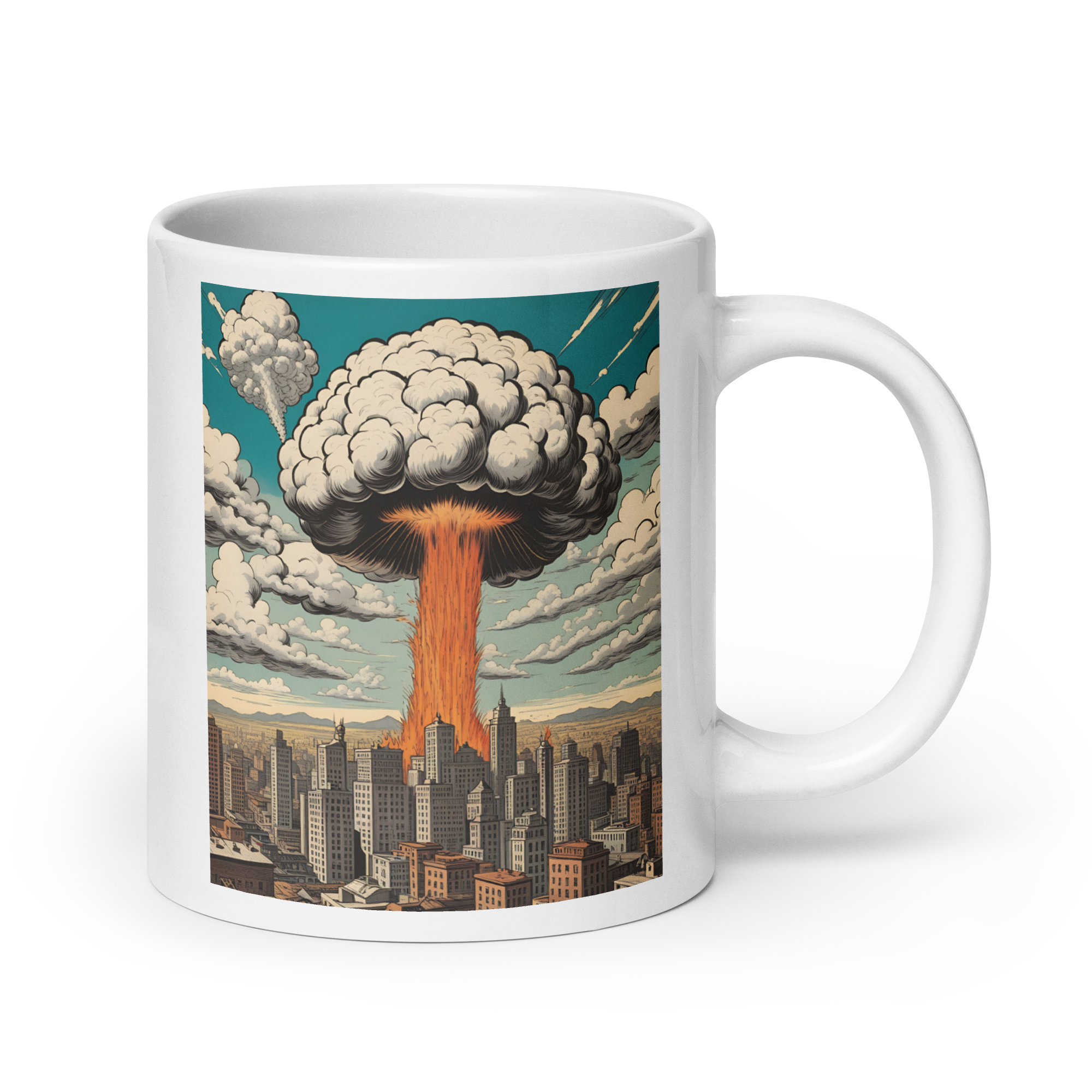 Atomic War White Glossy Mug