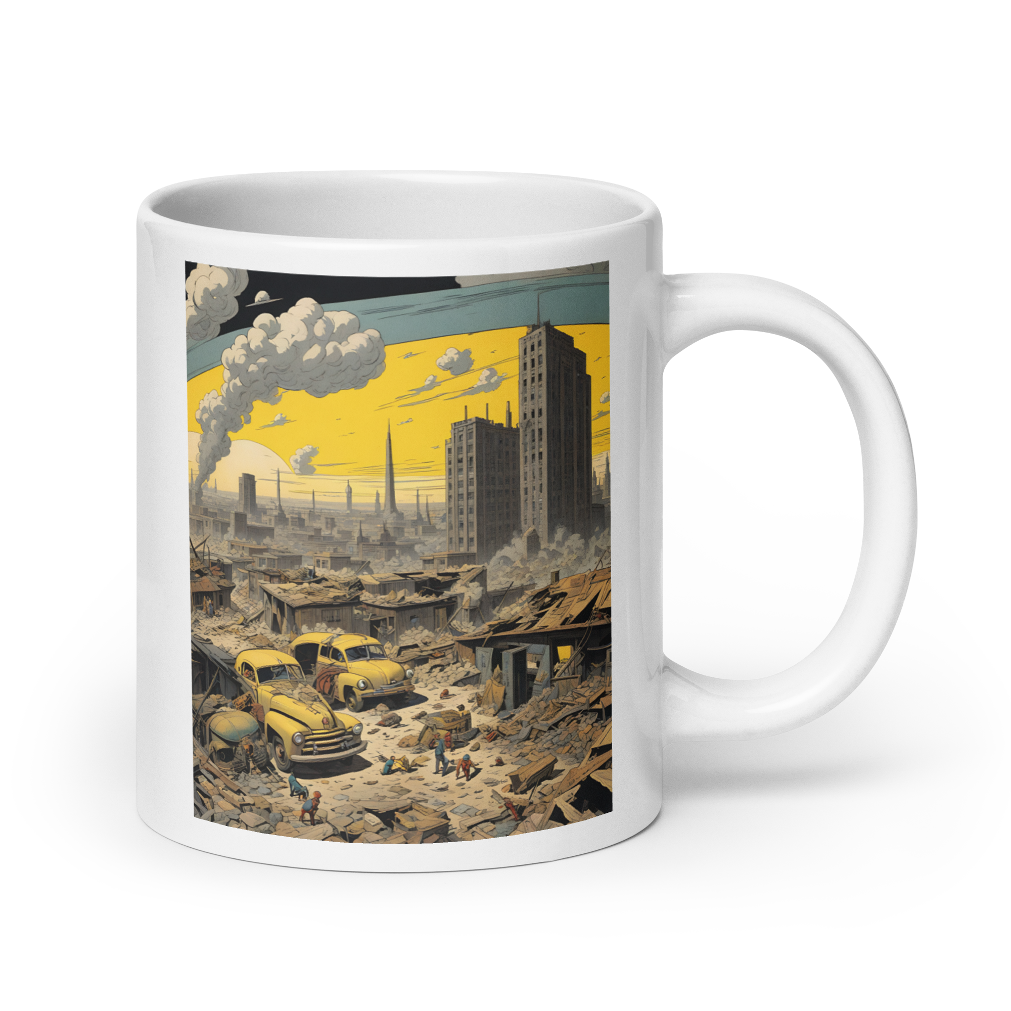 Atomick Attack White Glossy Mug