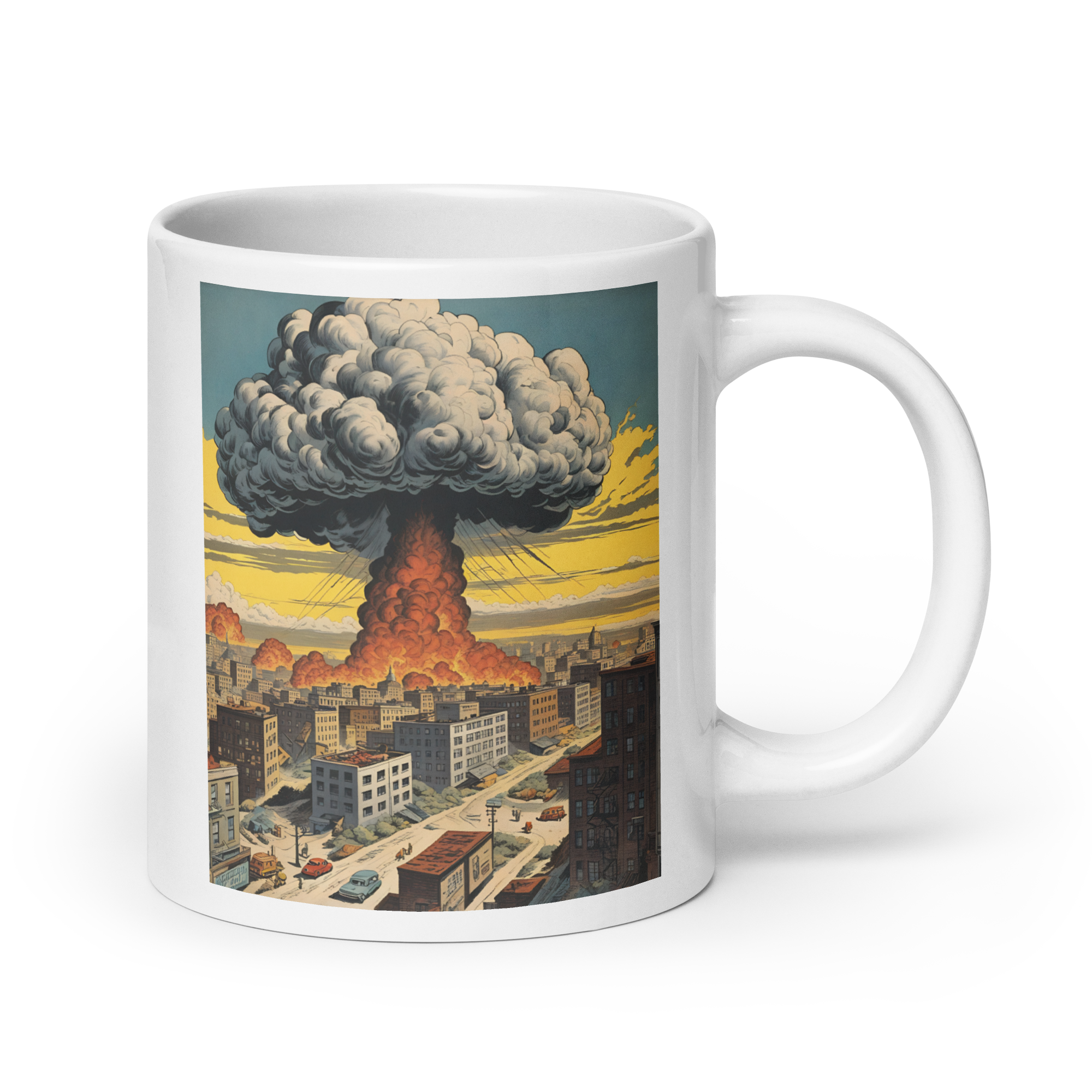 Atomic Bomb White Glossy Mug