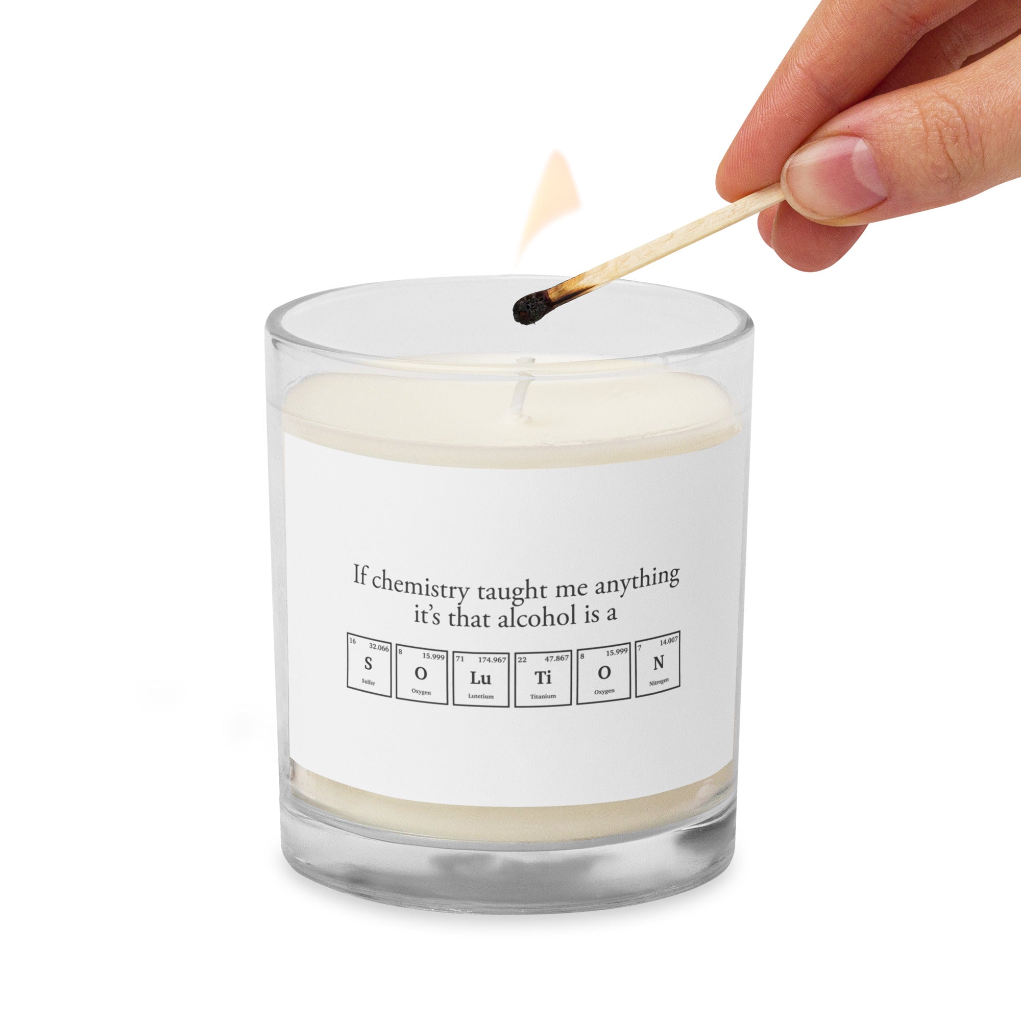 Alcohol Solution Glass Jar Soy Wax Candle